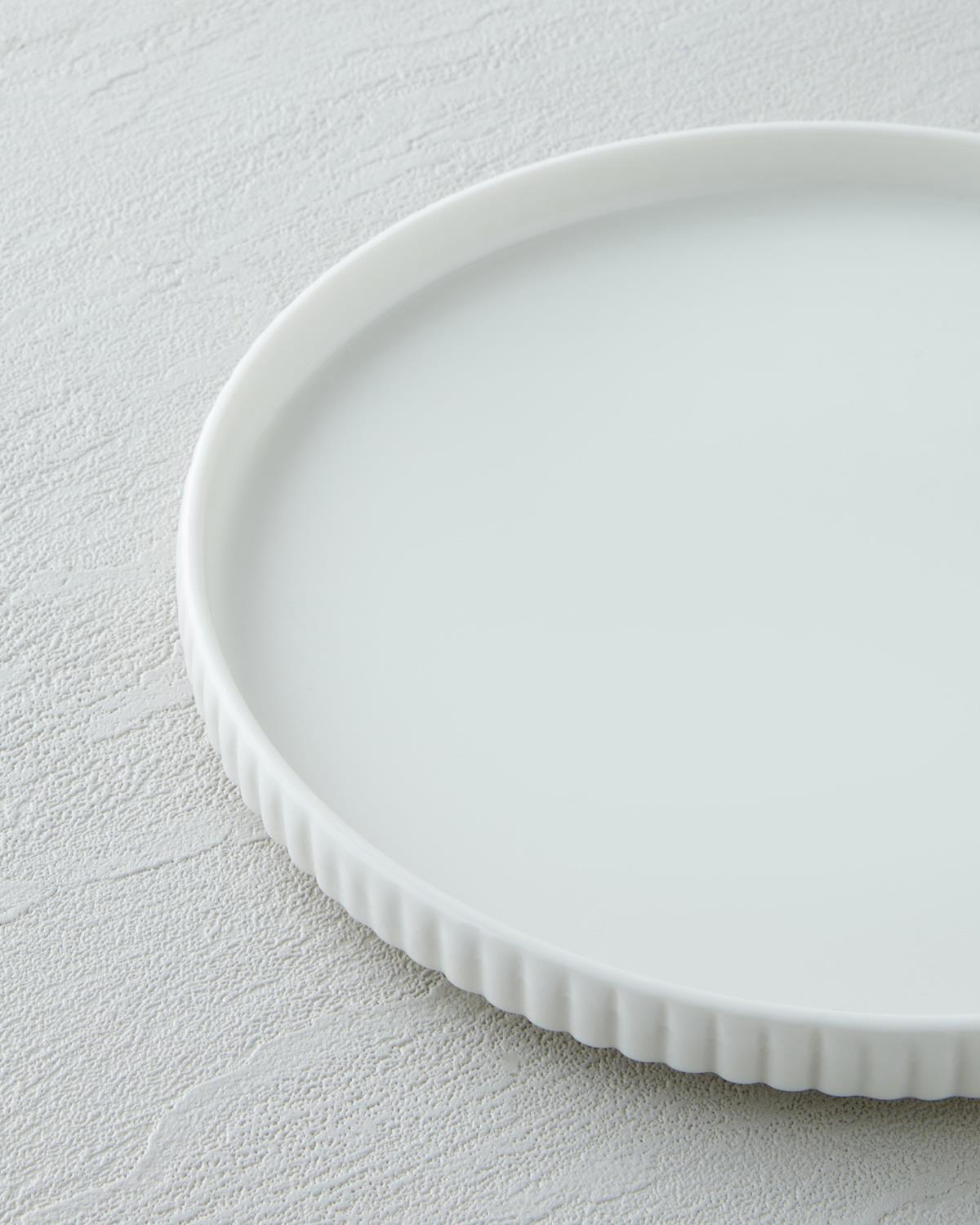 Lunara Porselen Pasta Tabağı 20 cm Beyaz