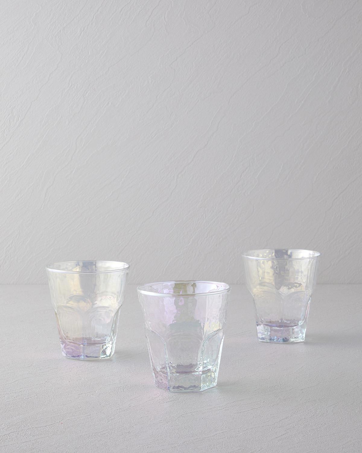 Lustraze Cam 3’lü Lüsterli Bardak 375 ml Renkli