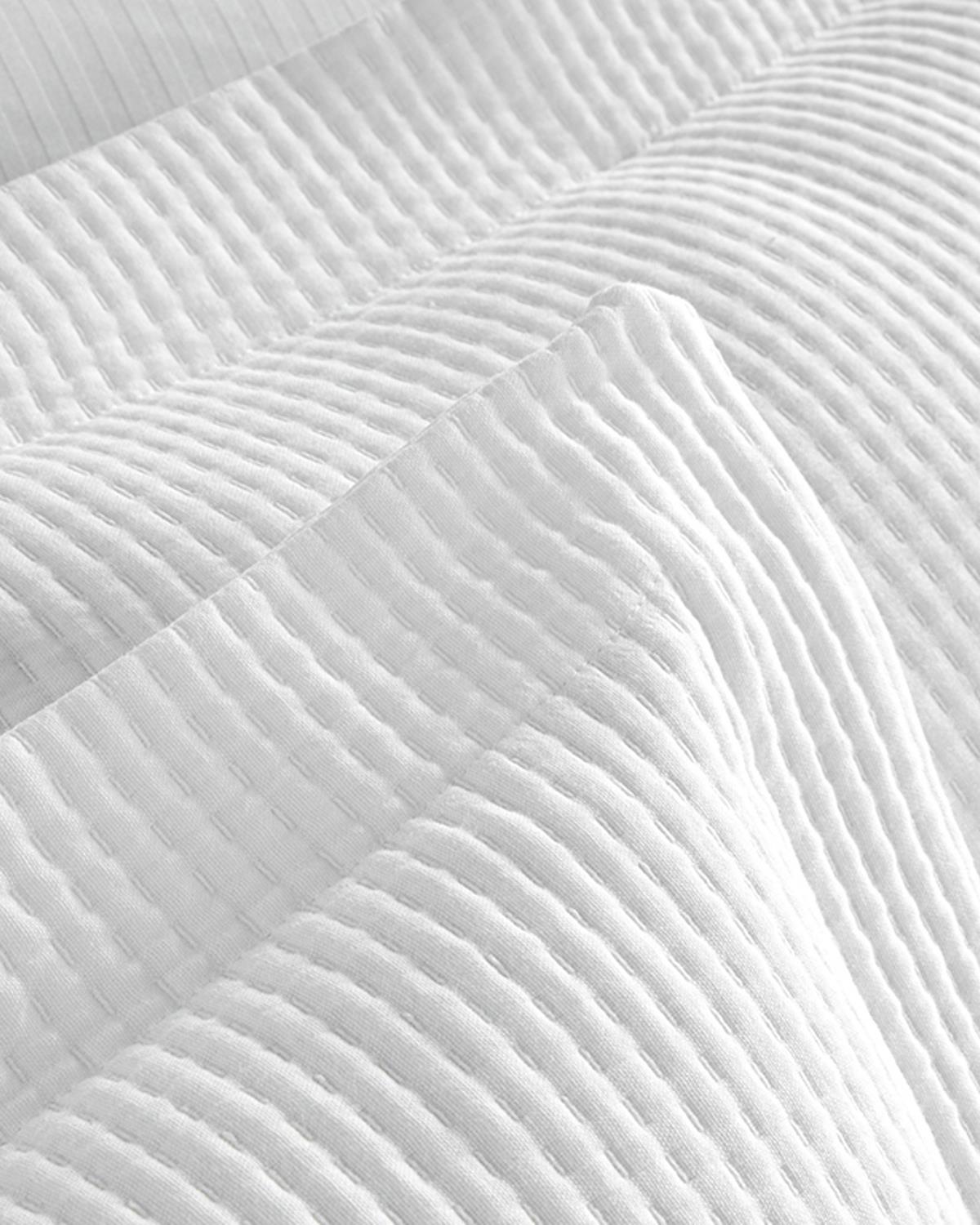 Luxury Pamuklu Çift Kişilik Yatak Örtüsü Takımı 240x260 cm Beyaz