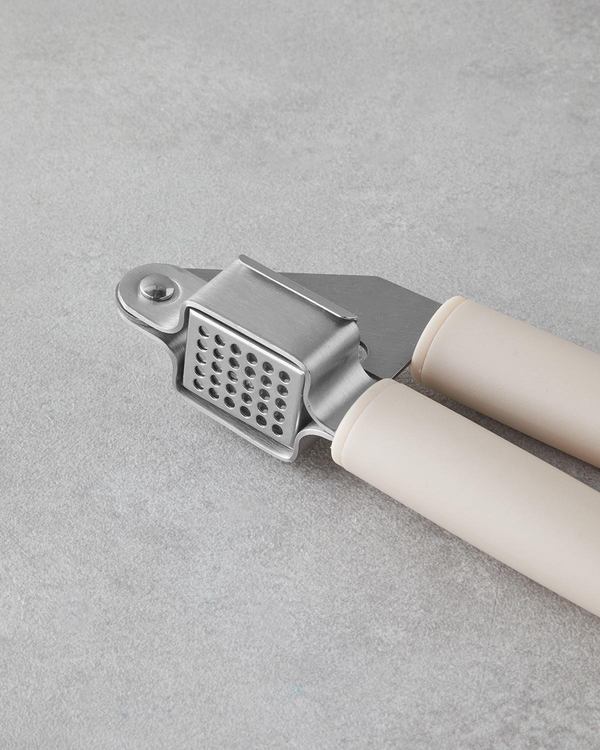 Maisy Paslanmaz Çelik Sarımsak Ezici Mutfak Gereci 20 cm Krem