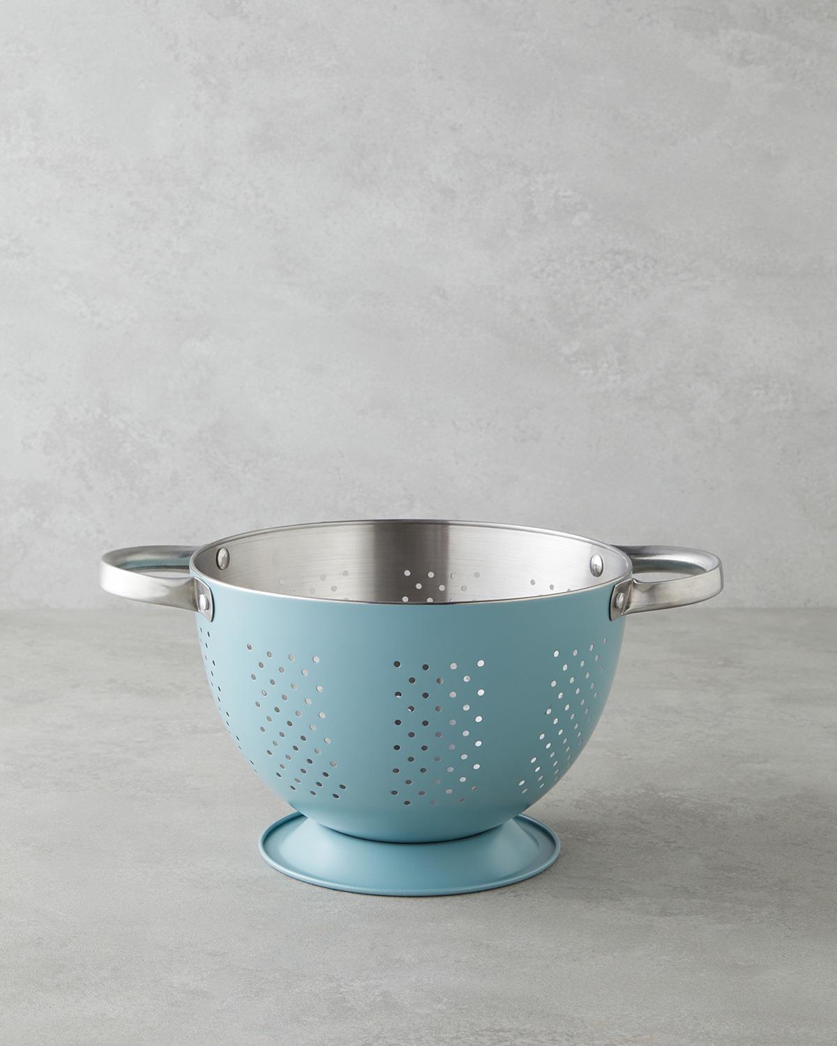 Makeda Paslanmaz Çelik Süzgeç 22 cm Açık Mavi