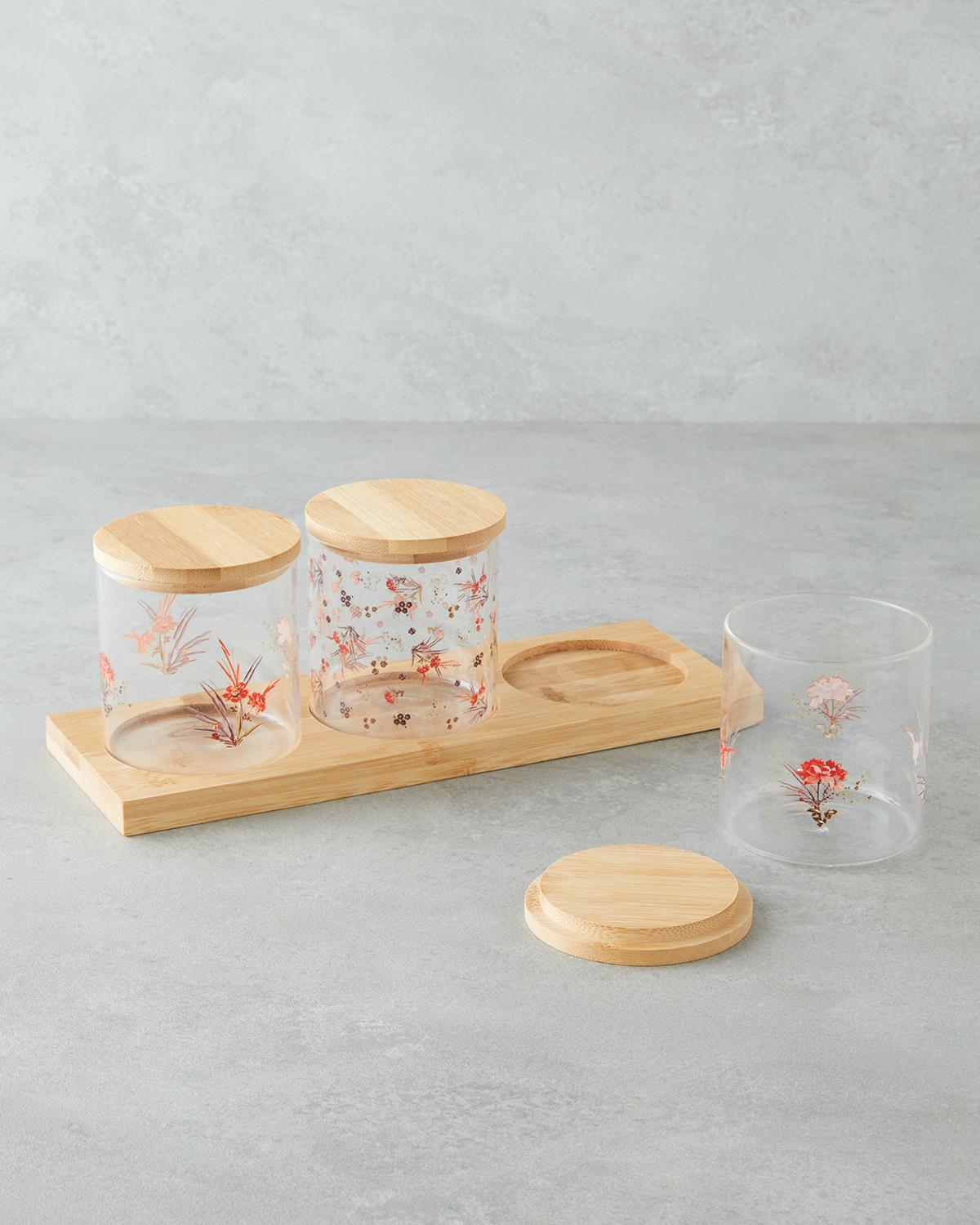 Malory Cam 4 Parça Baharatlik 350 ml Şeffaf