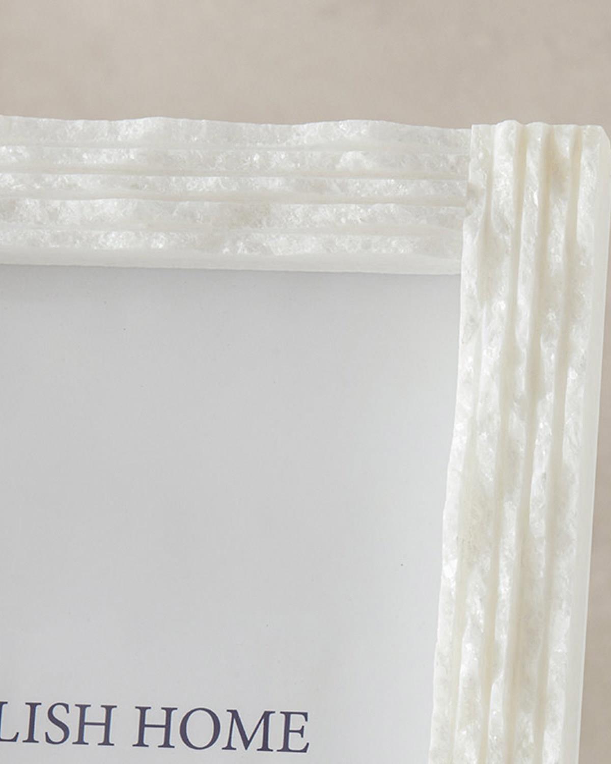 Marble Mermer Çerçeve Beyaz