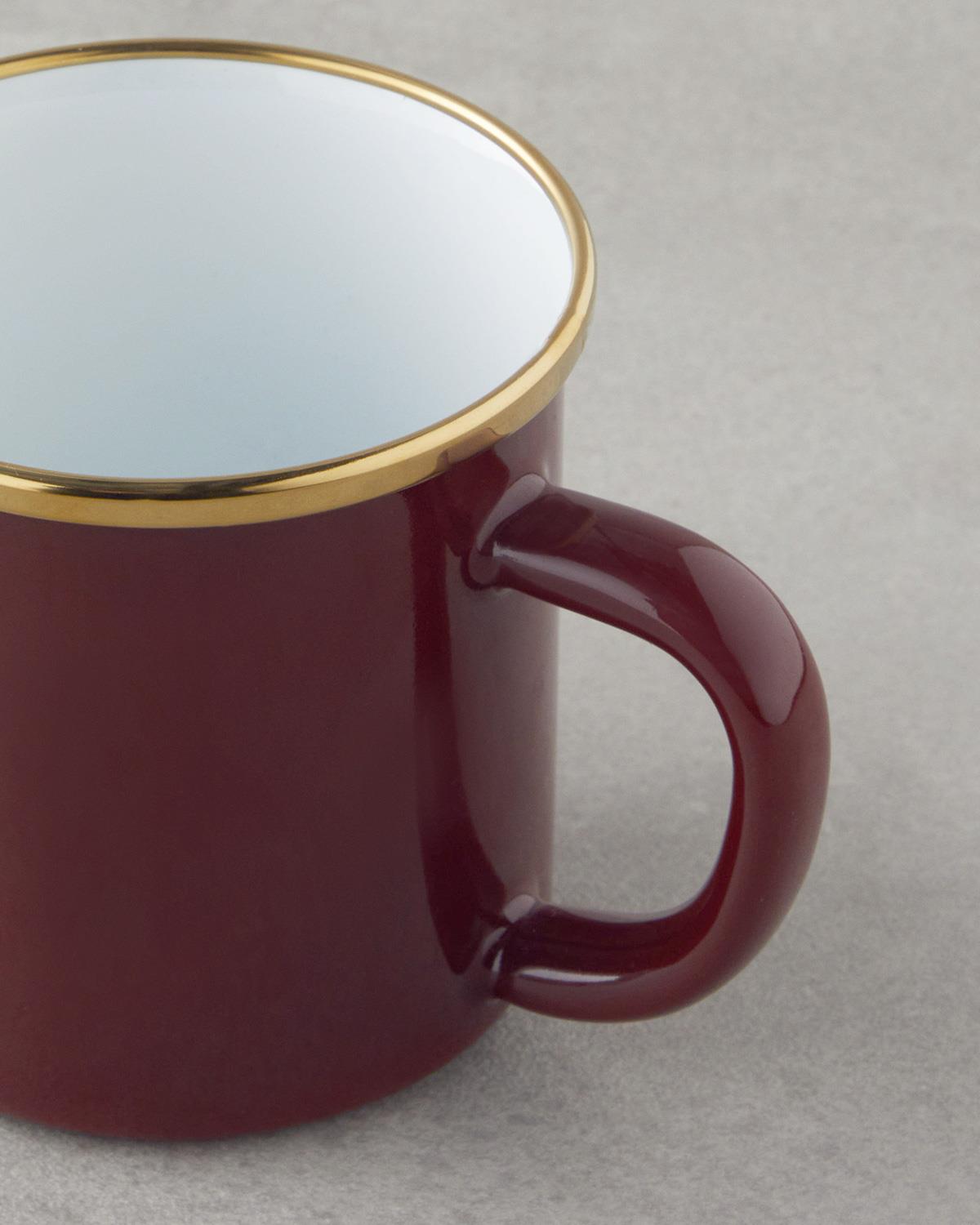 Marina Emaye Kupa 350 ml Bordo