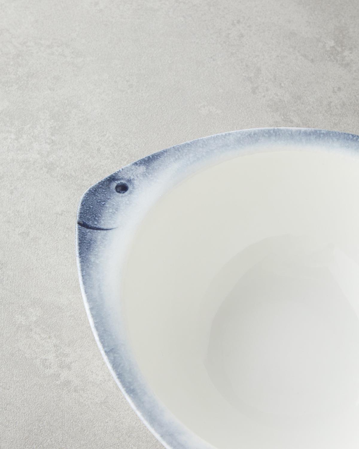 Marinova Porselen Kase 23 cm Mavi-Beyaz