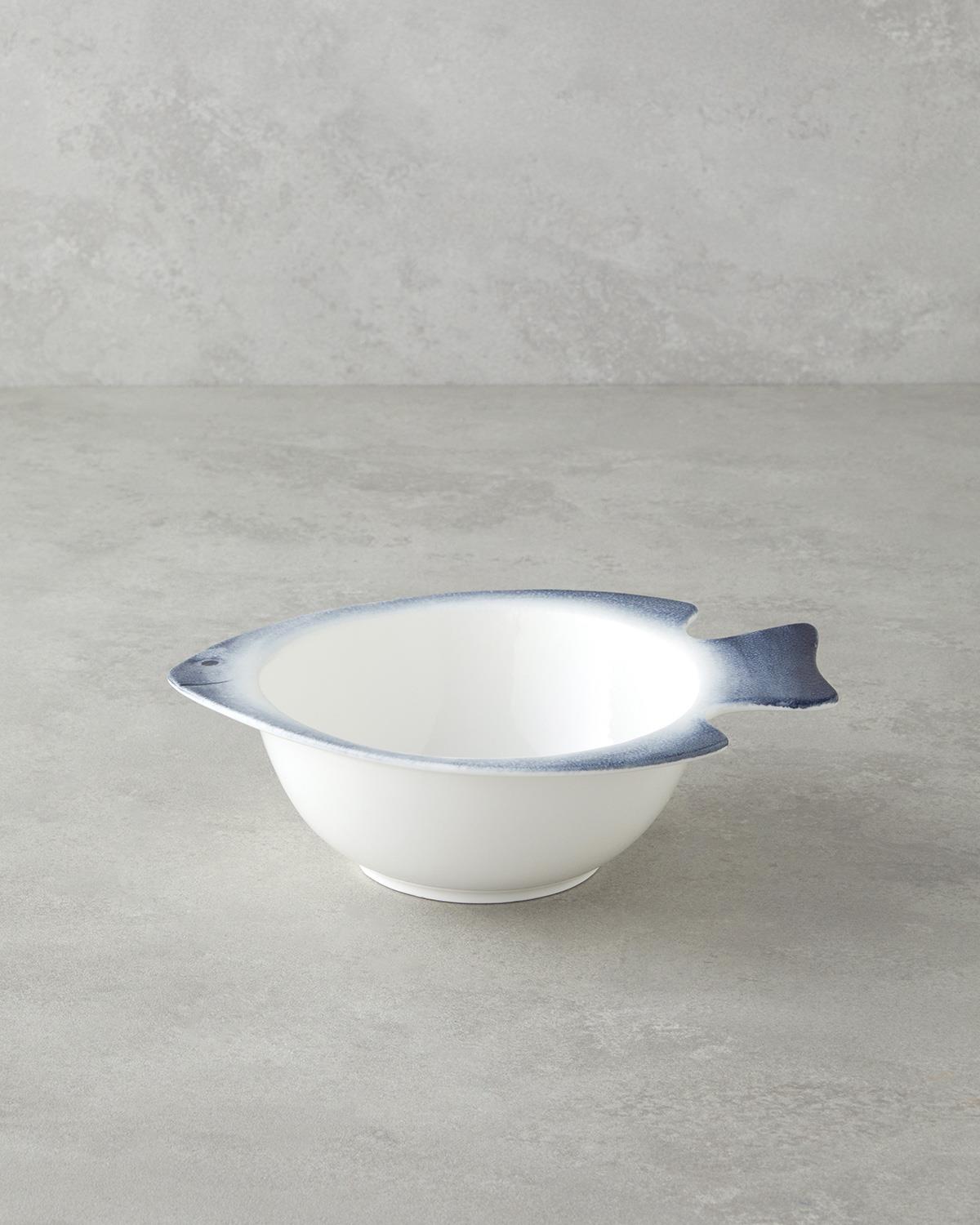 Marinova Porselen Kase 23 cm Mavi-Beyaz