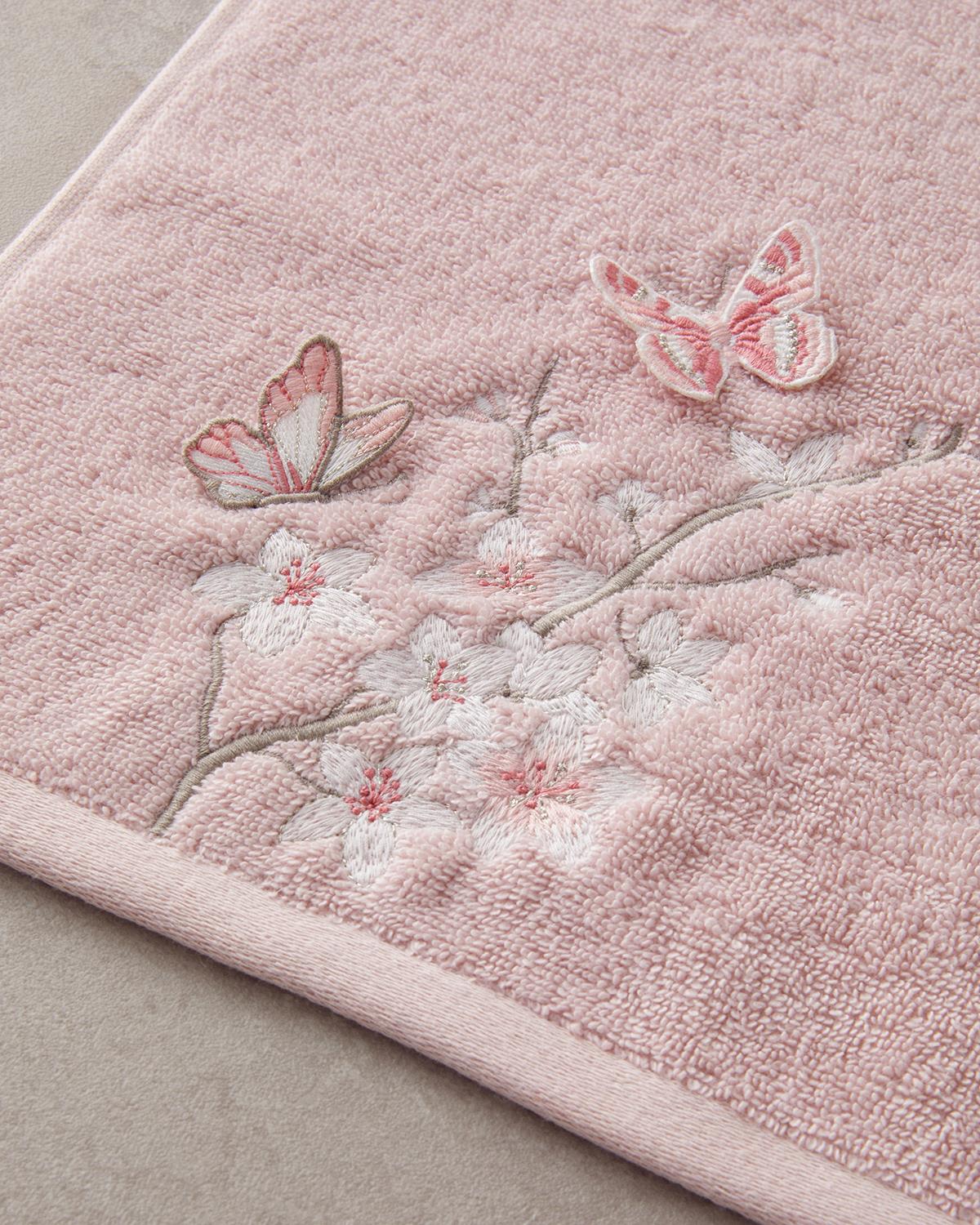 Mariposa Pamuklu Yüz Havlusu Seti Pembe