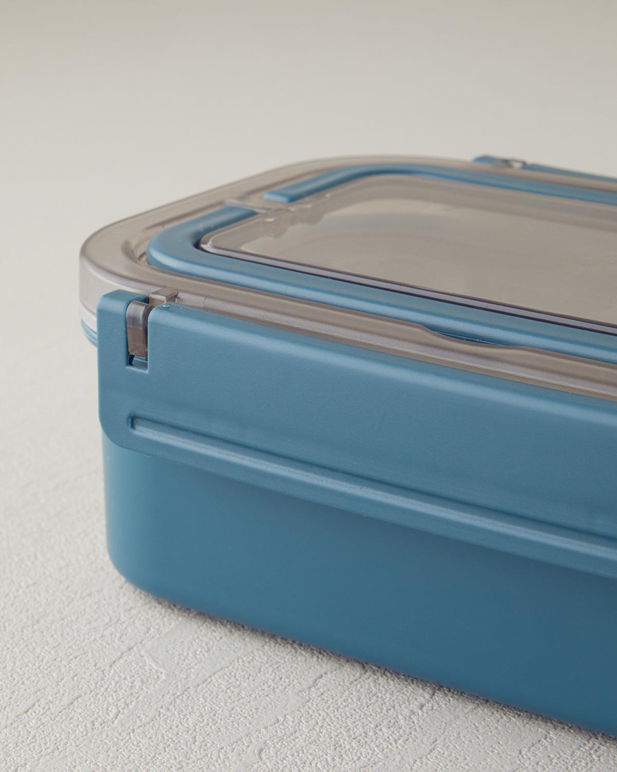 Marthe Paslanmaz Çelik Lunch Box 800 ml Mavi - Gri