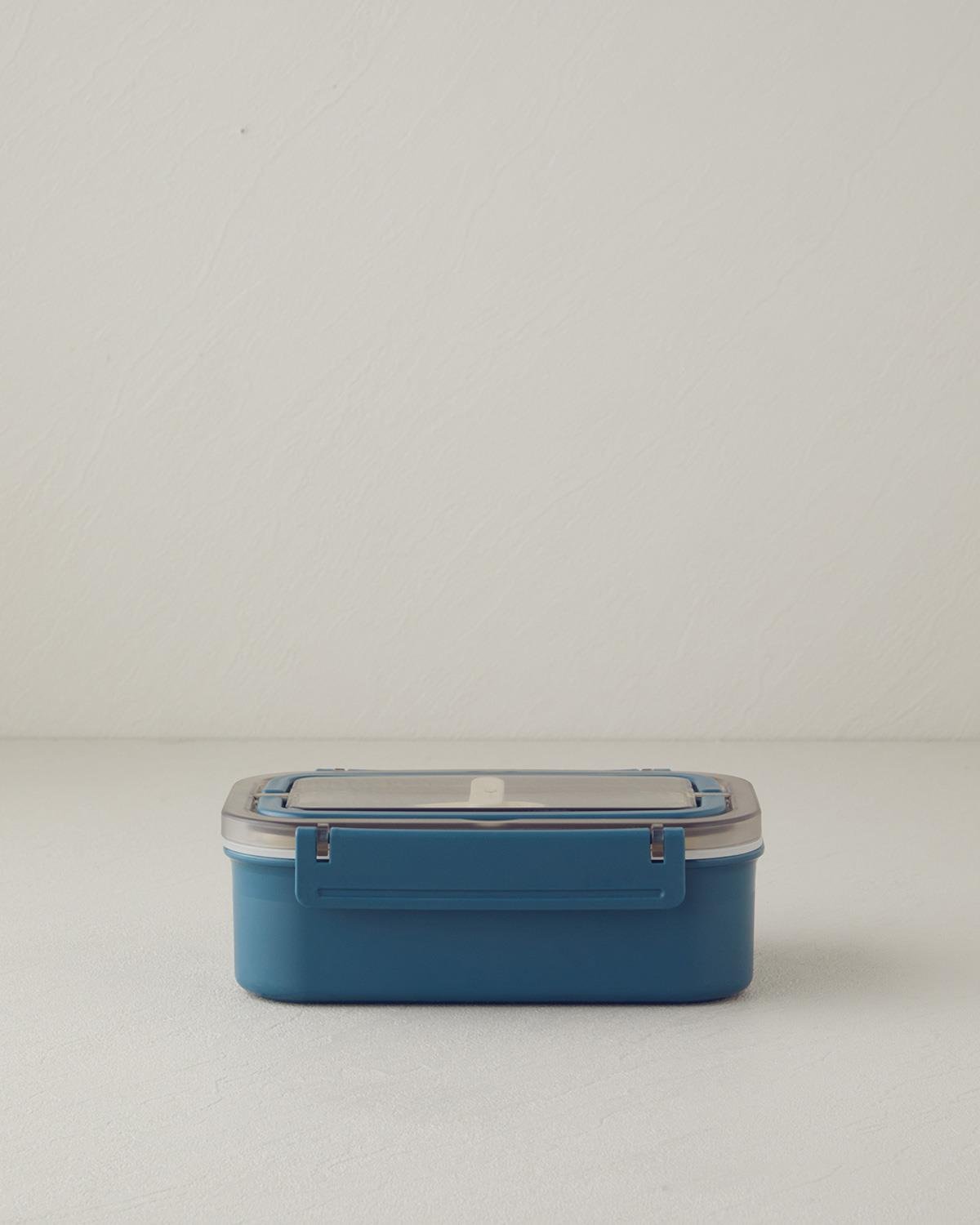 Marthe Paslanmaz Çelik Lunch Box 800 ml Mavi - Gri