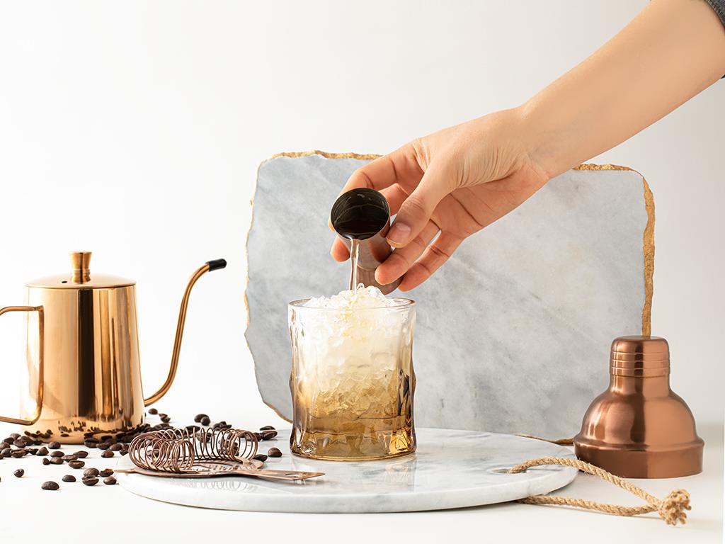 Matte Cocktail Çelik Parça Set Kokteyl Shaker Bronz