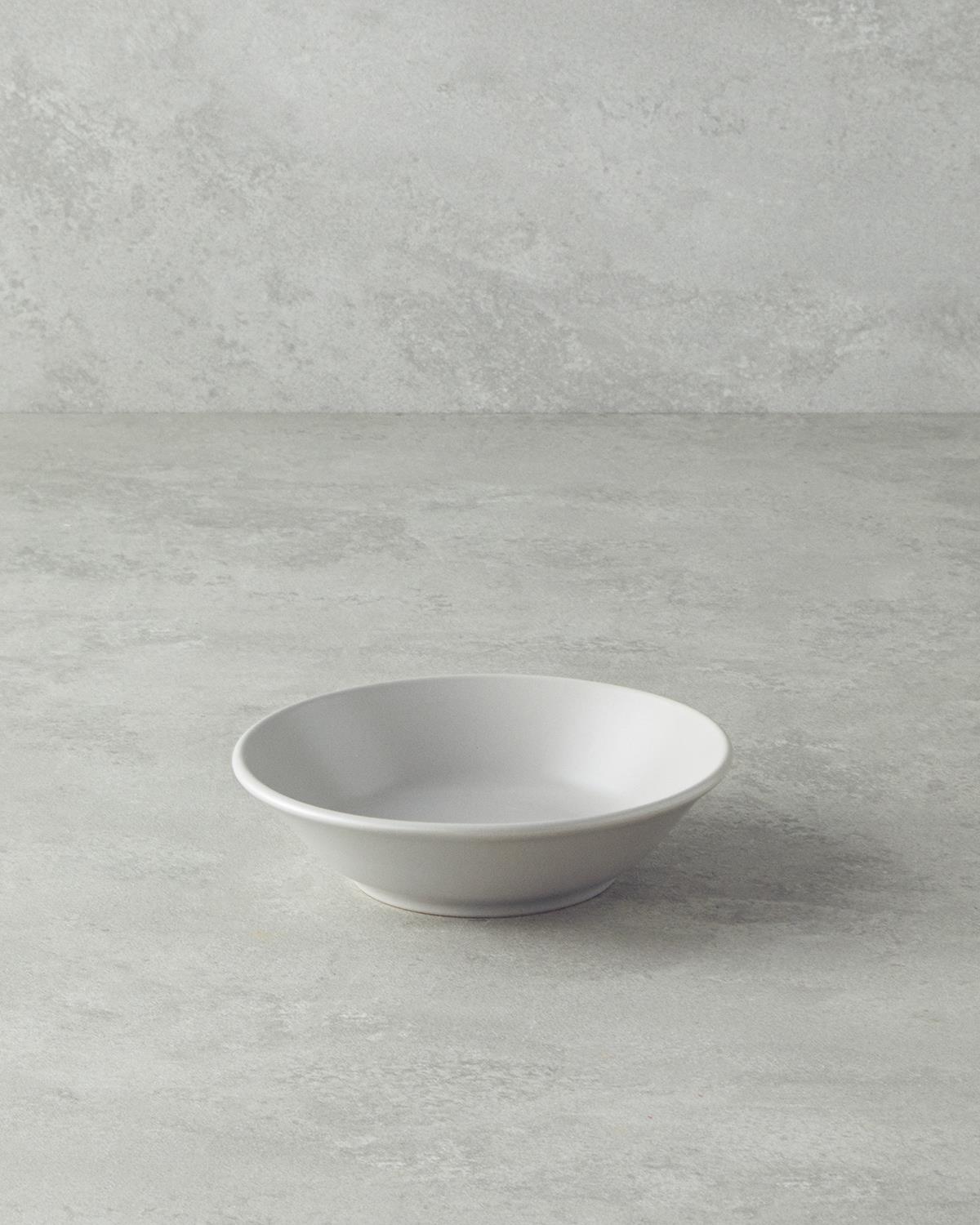Mile Seramik Çukur Tabak 18 cm Gri