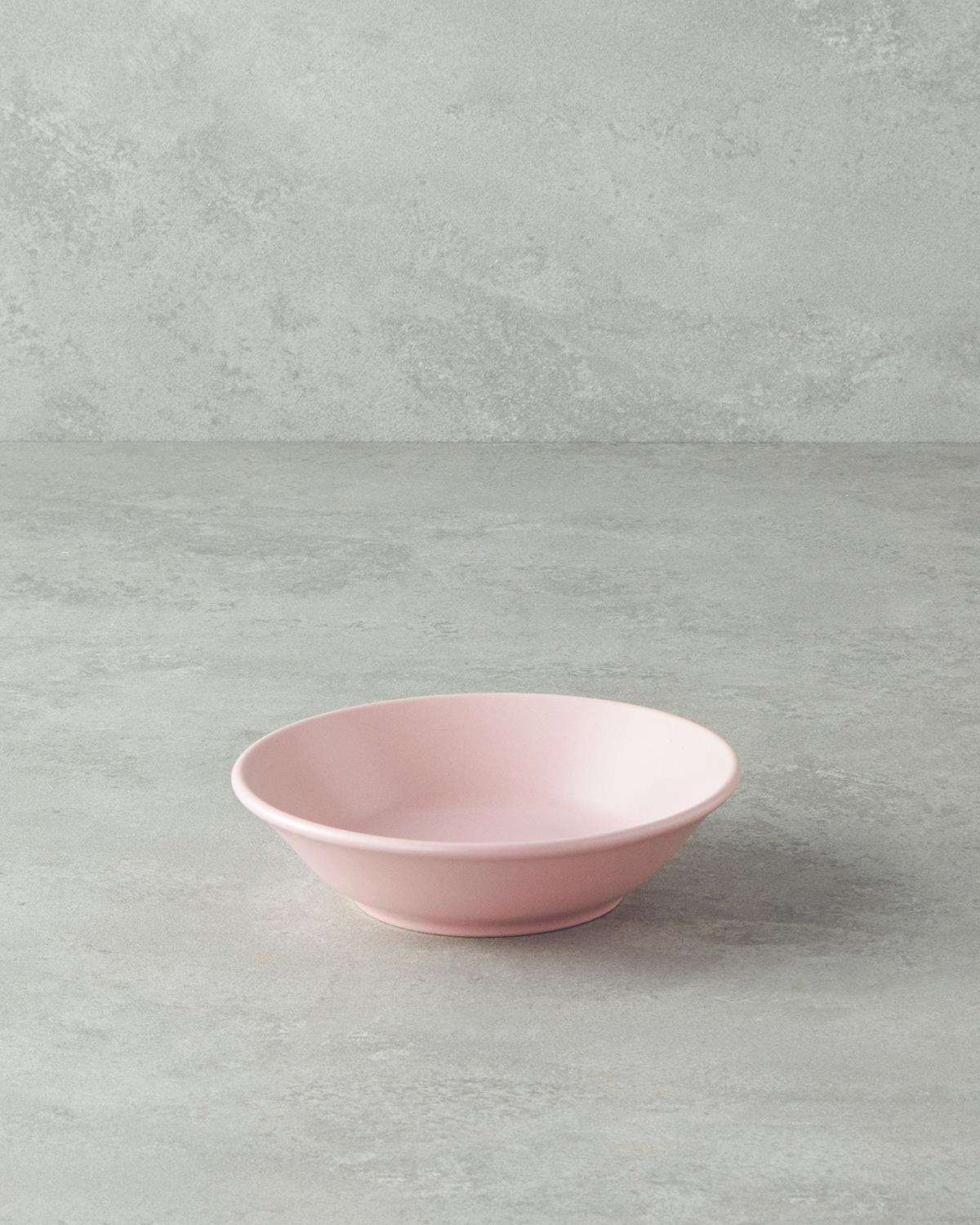 Mile Seramik Çukur Tabak 18 cm Pembe