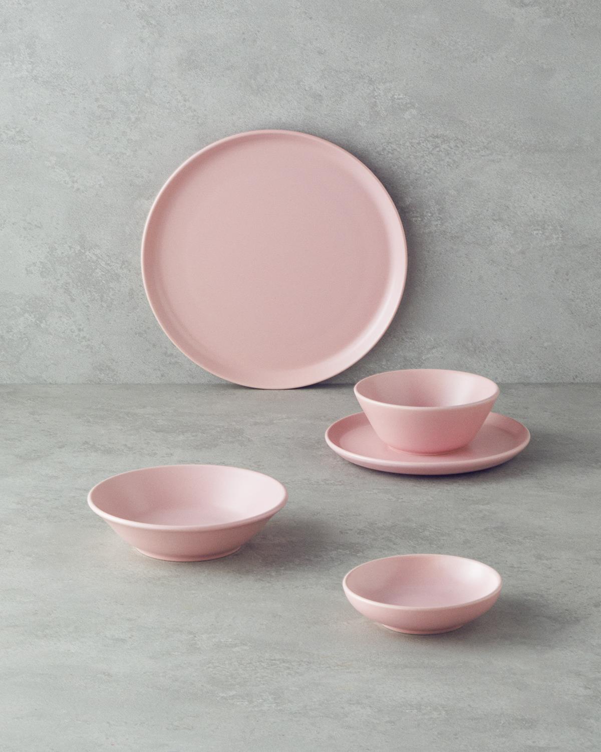 Mile Seramik Pasta Tabağı 20 cm Pembe