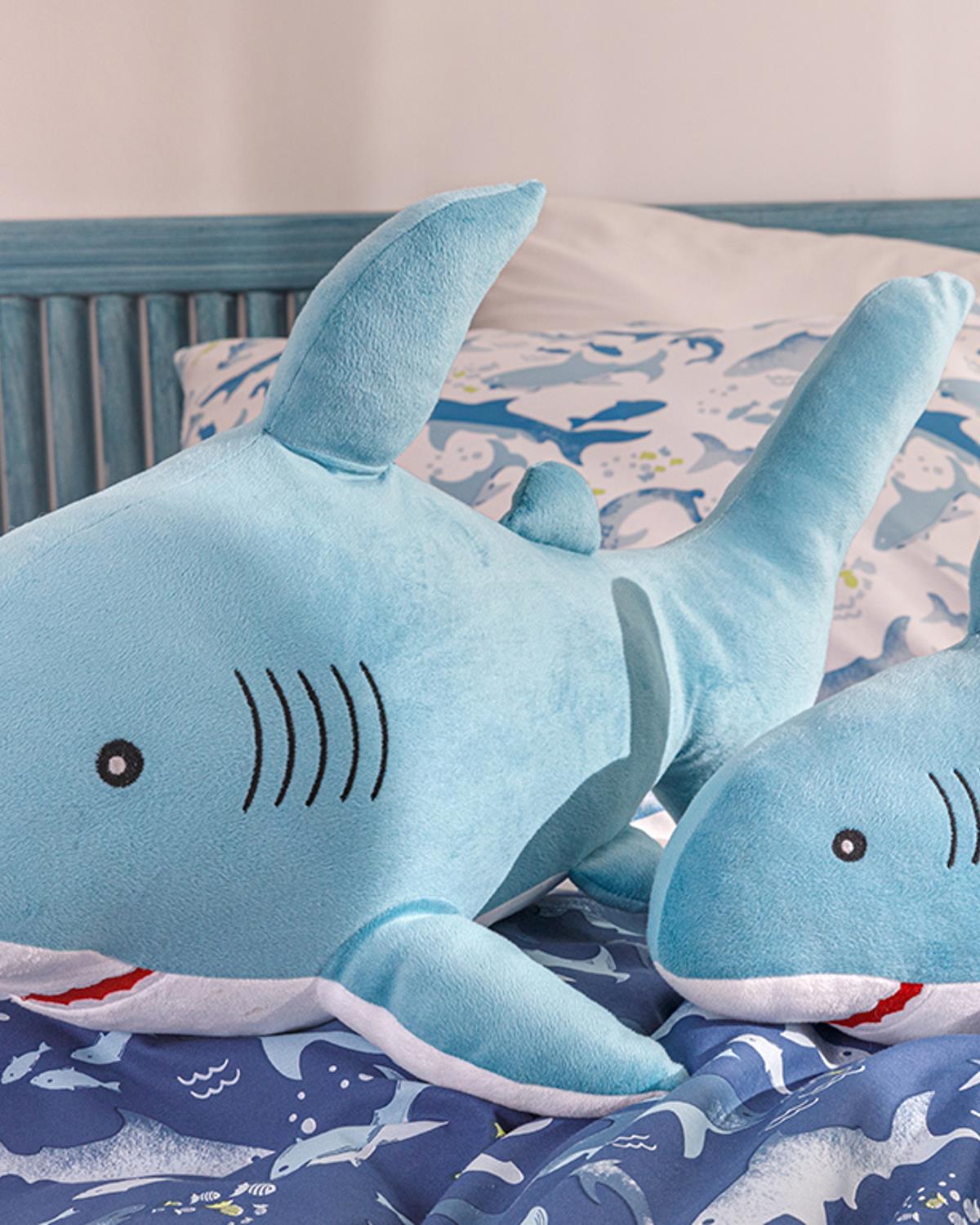 Mini Shark Dekoratif Yastık Mavi