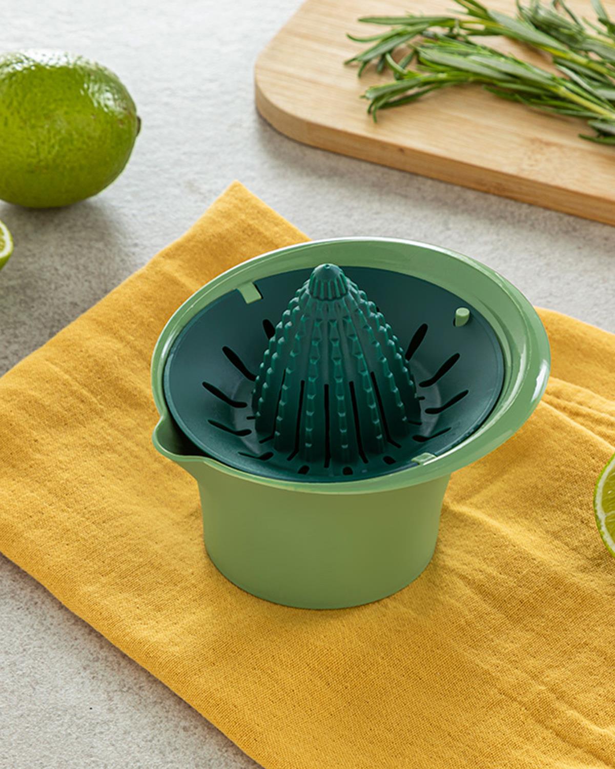 Mini Squeezer Plastik Limon Sıkacağı Yeşil