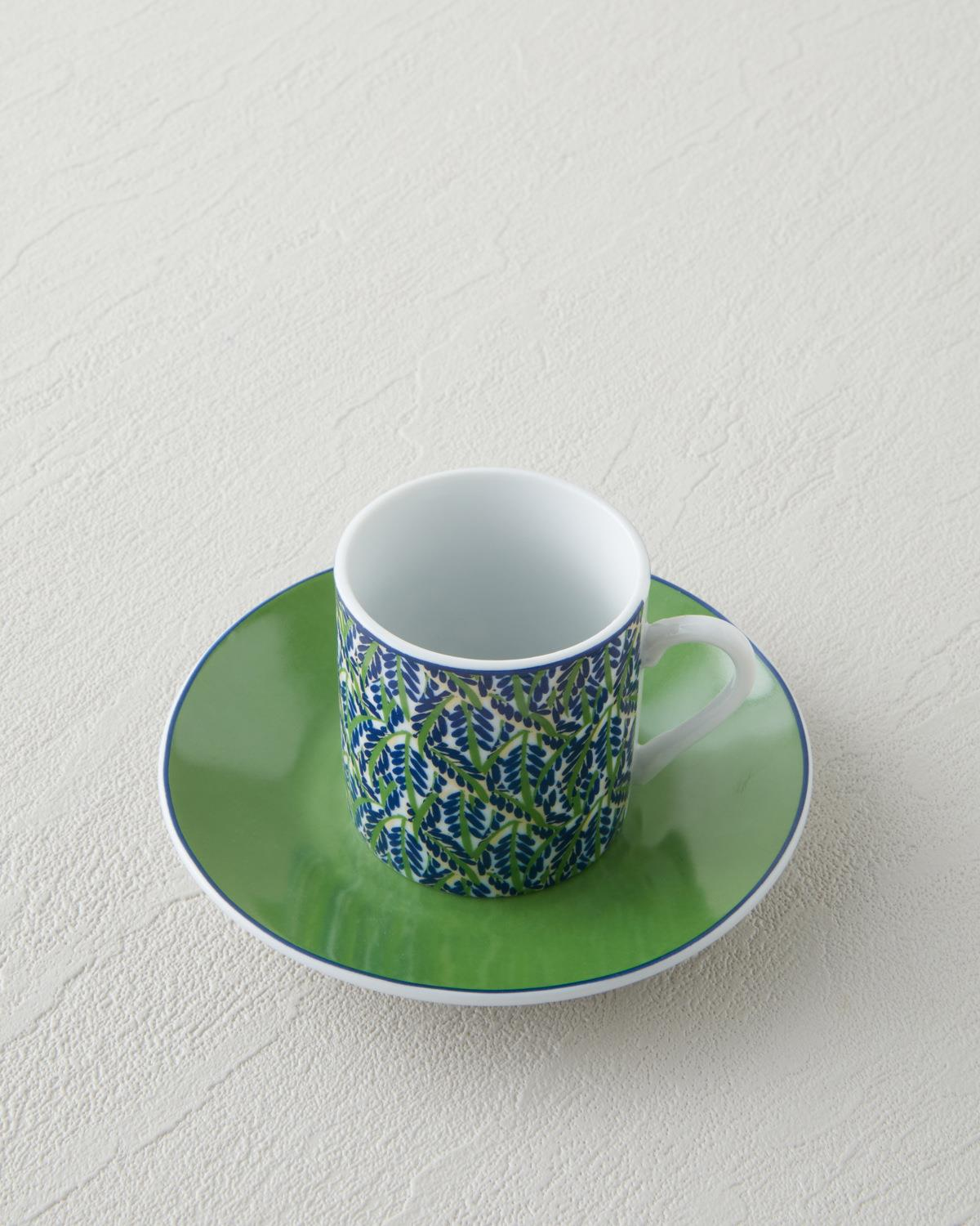 Mira Porselen 4 Parça 2 Kişilik Kahve Fincan Takımı 80 ml Yeşil