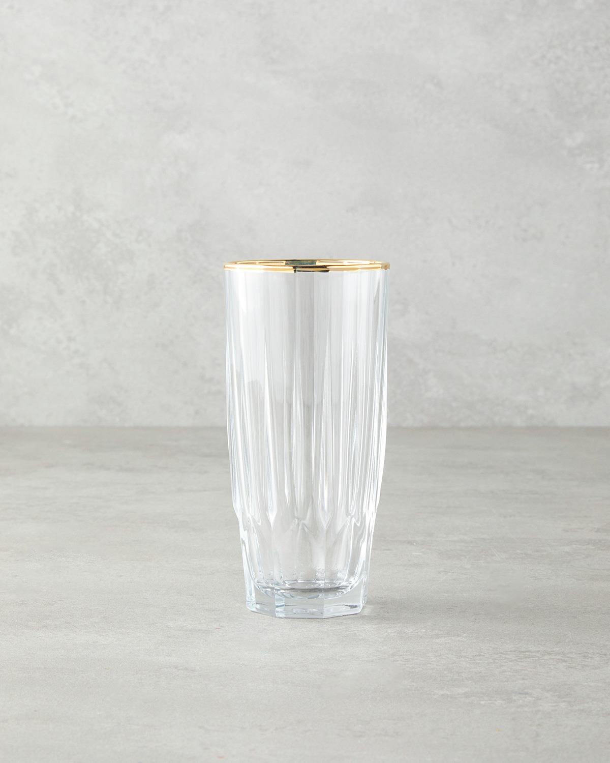 Mirage Cam 3'lü Bardak 315 Ml Şeffaf-Gold