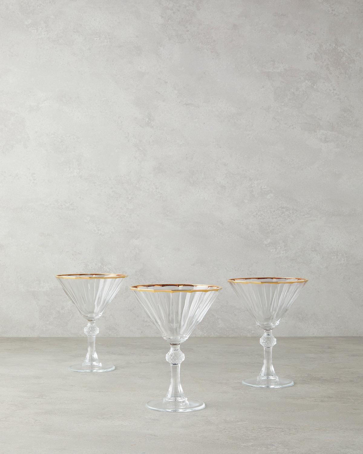 Mirage Cam 3'lü Kadeh 240 ml Şeffaf-Gold