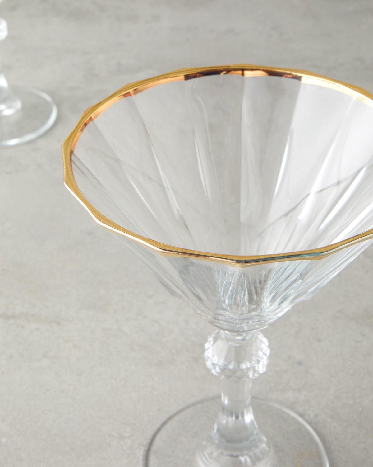 Mirage Cam 3'lü Kadeh 240 ml Şeffaf-Gold