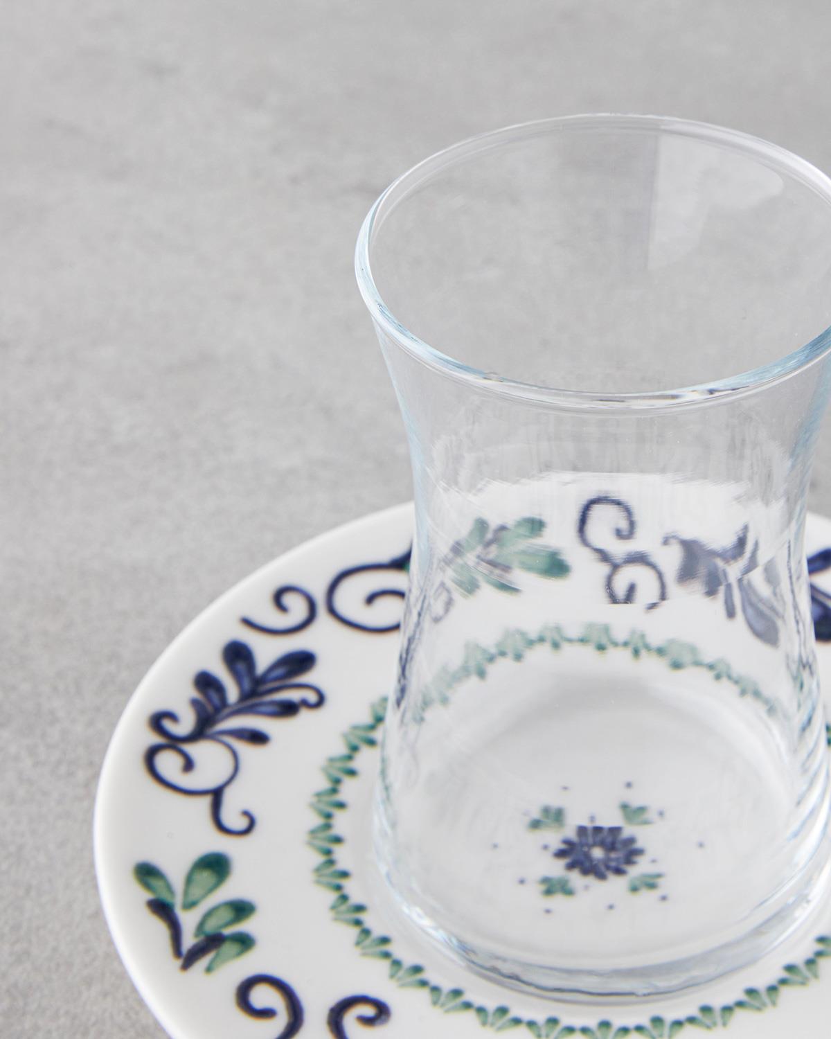 Mistia Porselen 12 Parça 6 Kişilik Çay Seti 165 ml Mavi
