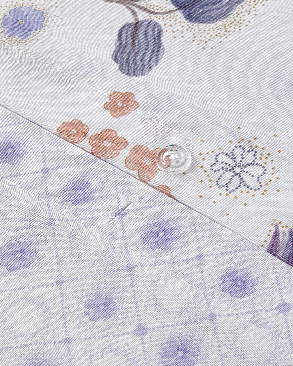 Misty Dream Dijital Baskılı Kolay Ütülenir  Tek Kişilik Nevresim Takımı 160x220 cm Mor