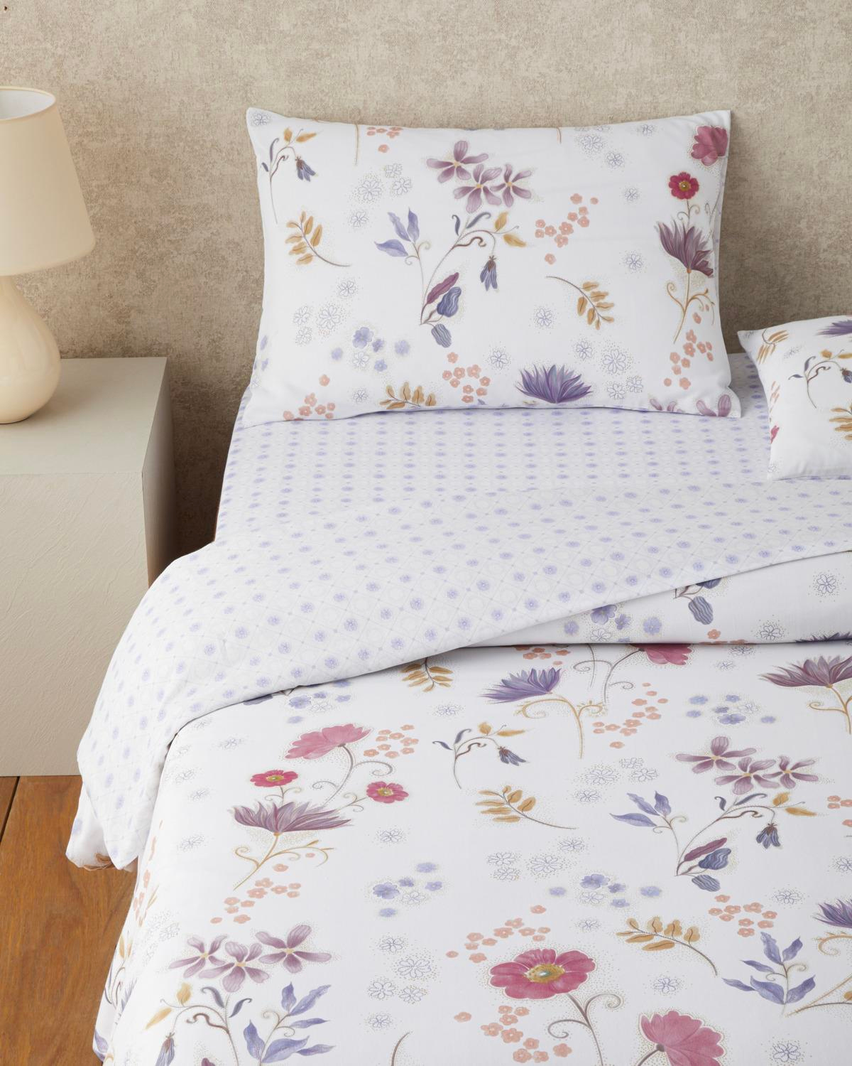 Misty Dream Dijital Baskılı Kolay Ütülenir  Çift Kişilik Nevresim Takımı 200x220 cm Mor