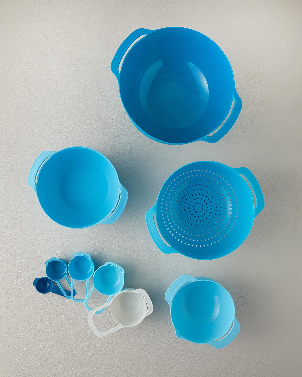 Mix Me Plastik 9 Parça Karıştırma Kabı Mavi