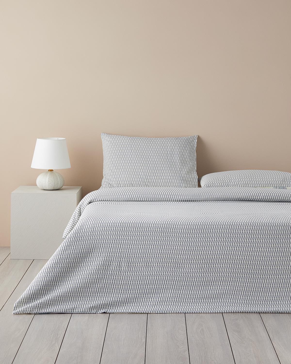Modern Argyle Pamuk Çift Kişilik Nevresim Takımı 200x220 cm Mavi