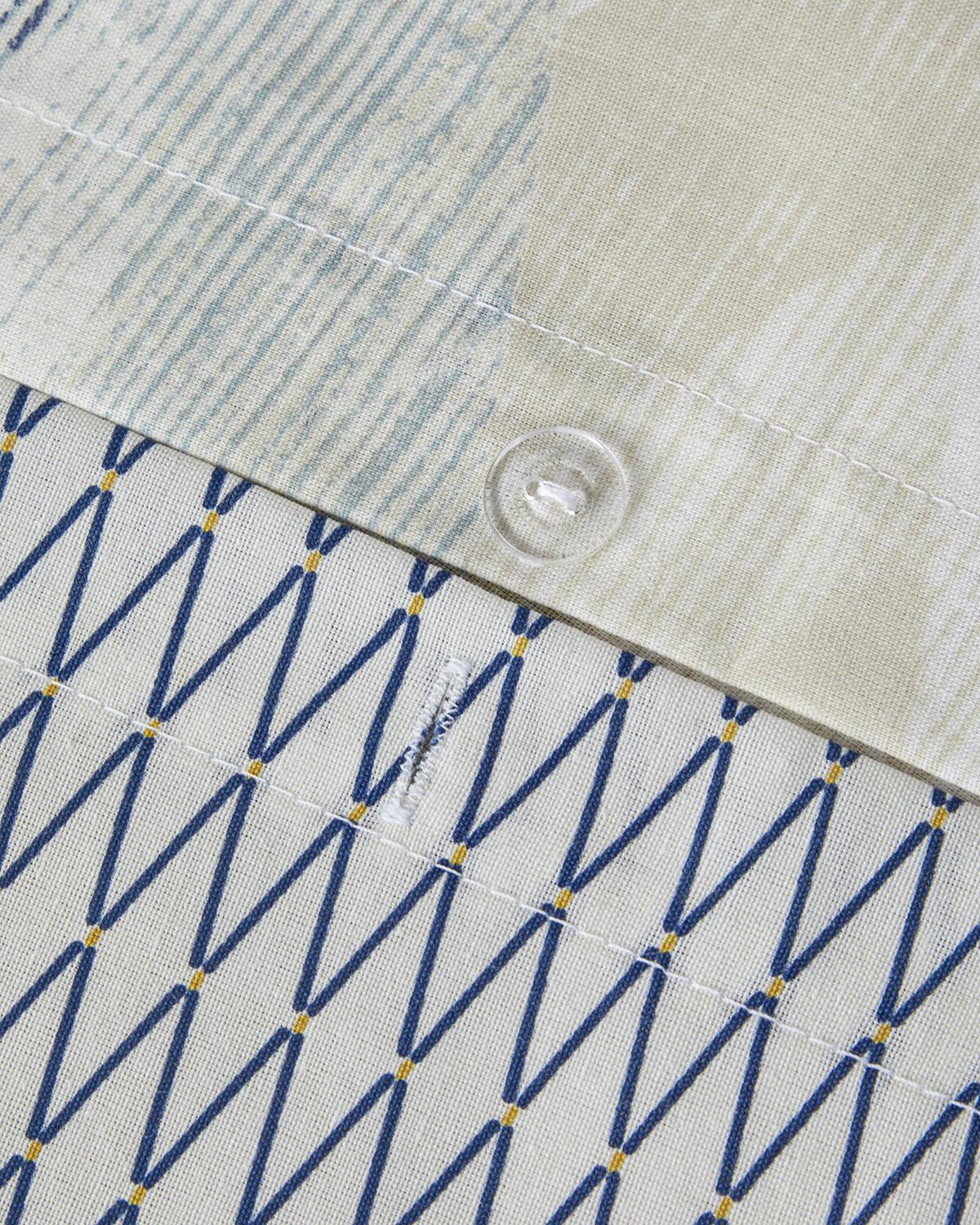 Modern Argyle Pamuk Çift Kişilik Nevresim Takımı 200x220 cm Mavi