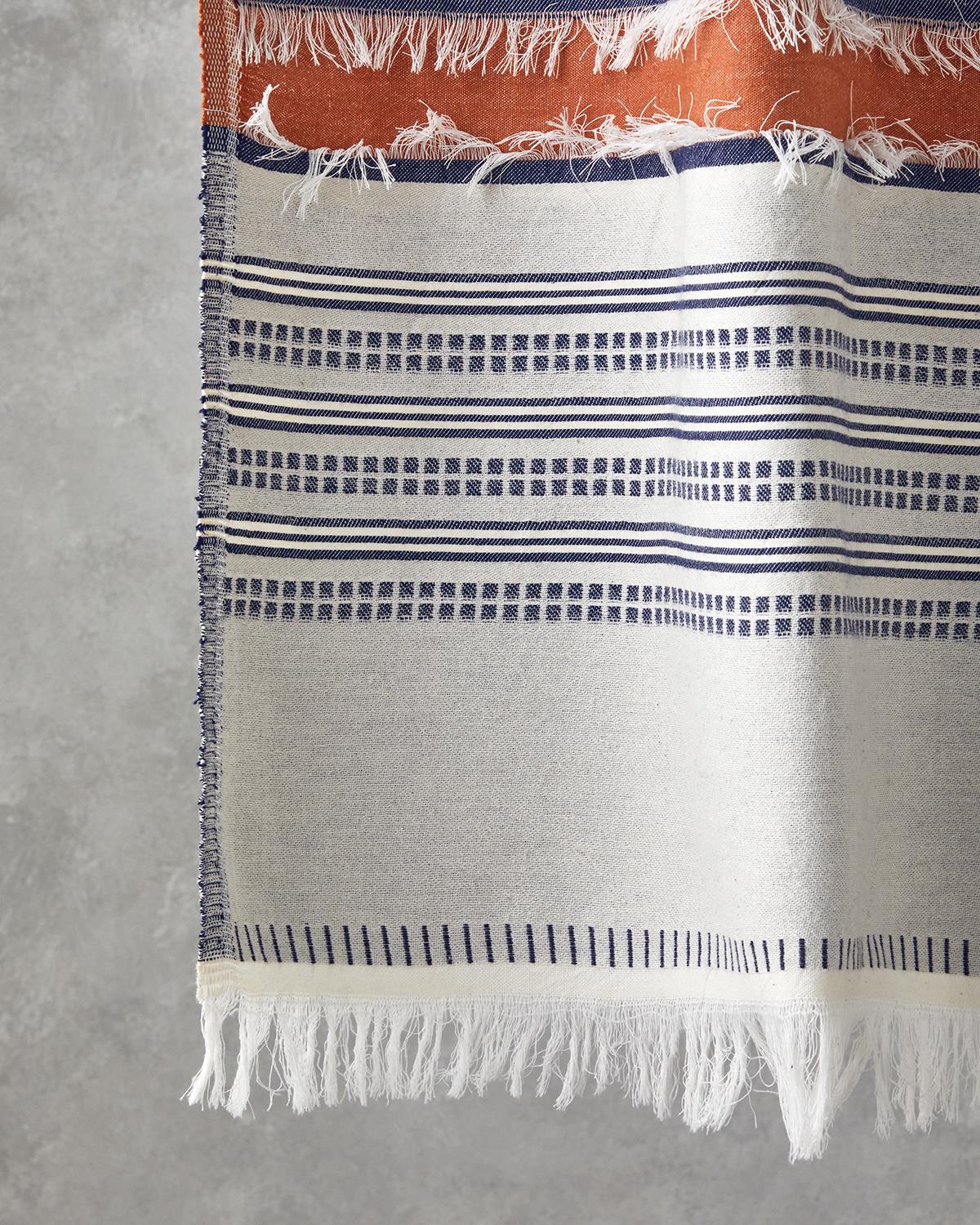 Modern Line Pamuklu Peştamal 90x150 cm Açık Bej-Kiremit