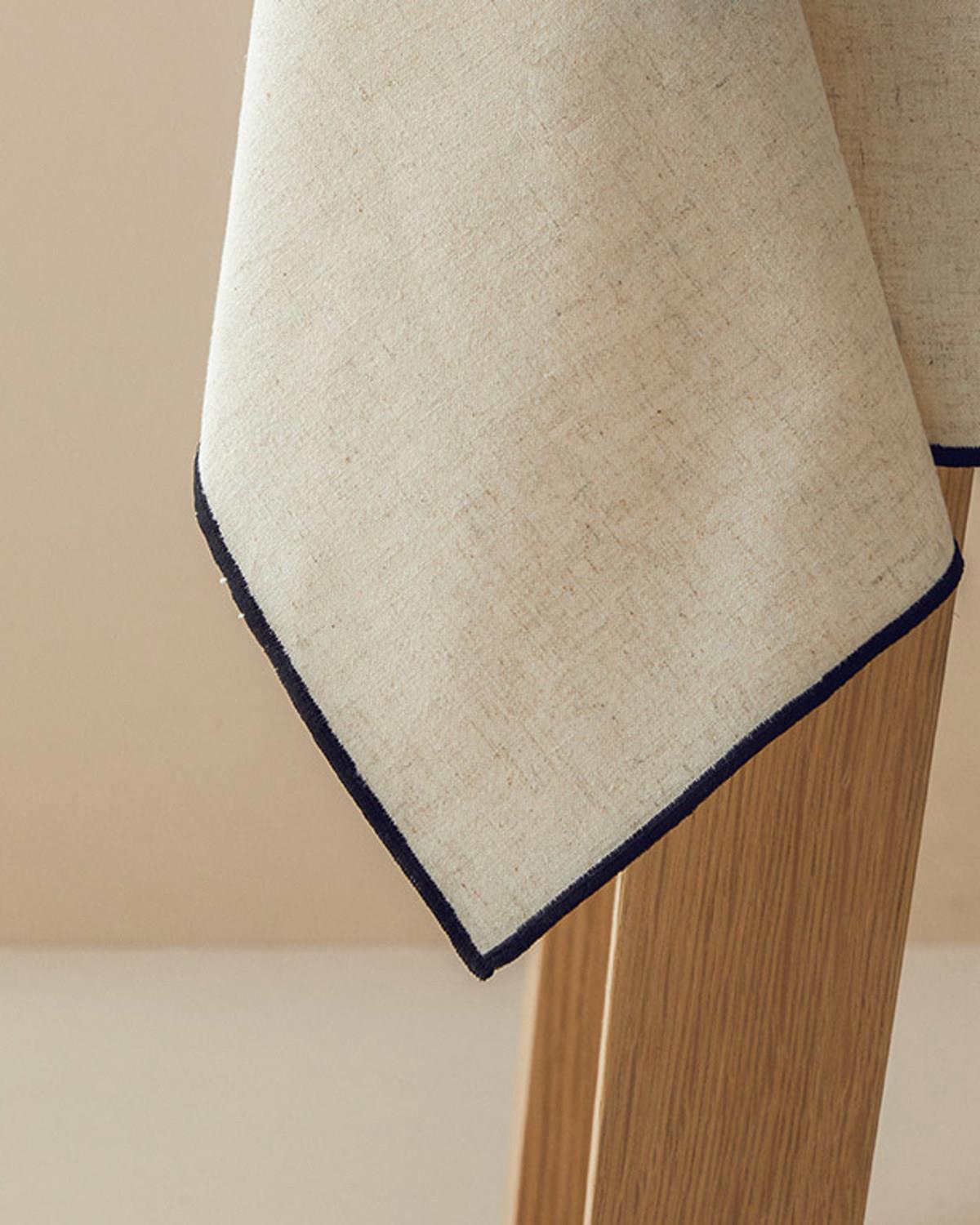 Modern Linen Pamuk Masa Örtüsü Krem