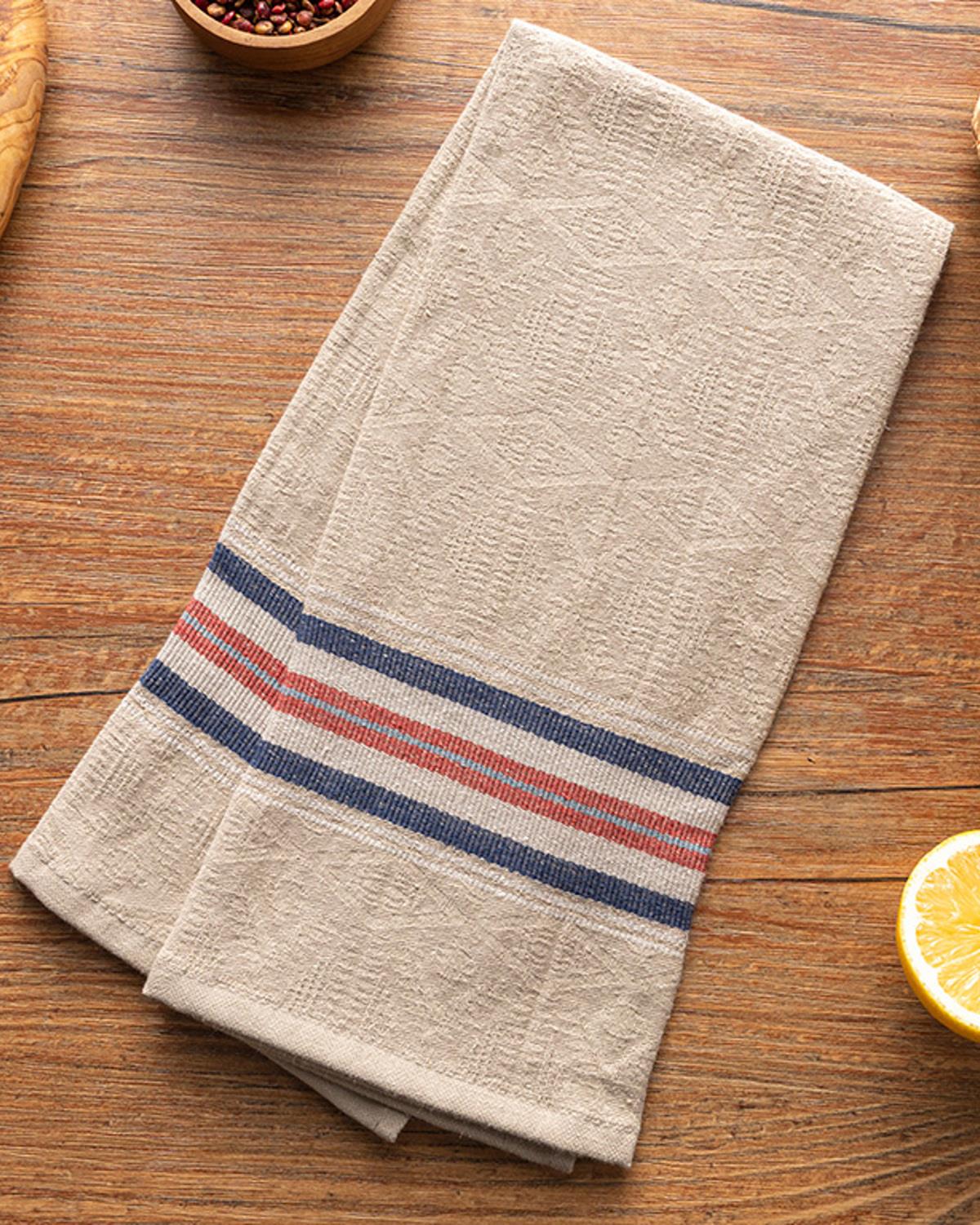 Modern Moire Pamuk Kurulama Bezi Bej