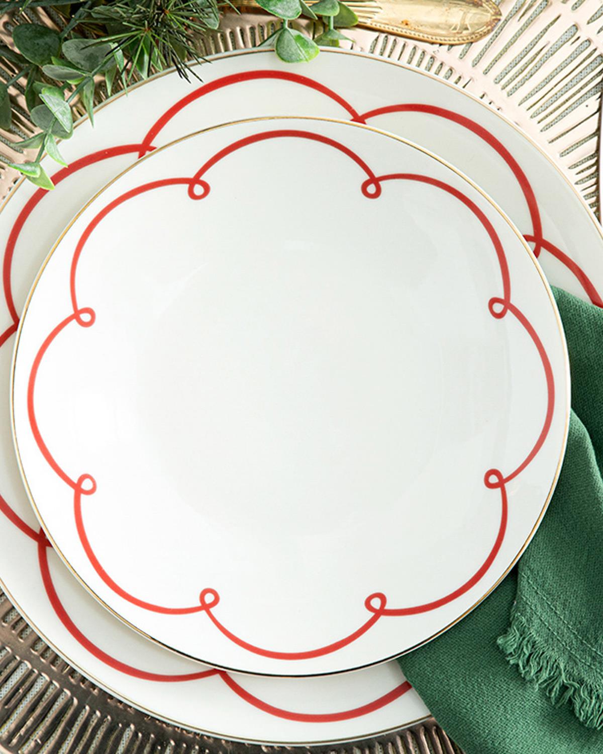 Modernity Bone Porselen Pasta Tabağı 20 cm Kırmızı