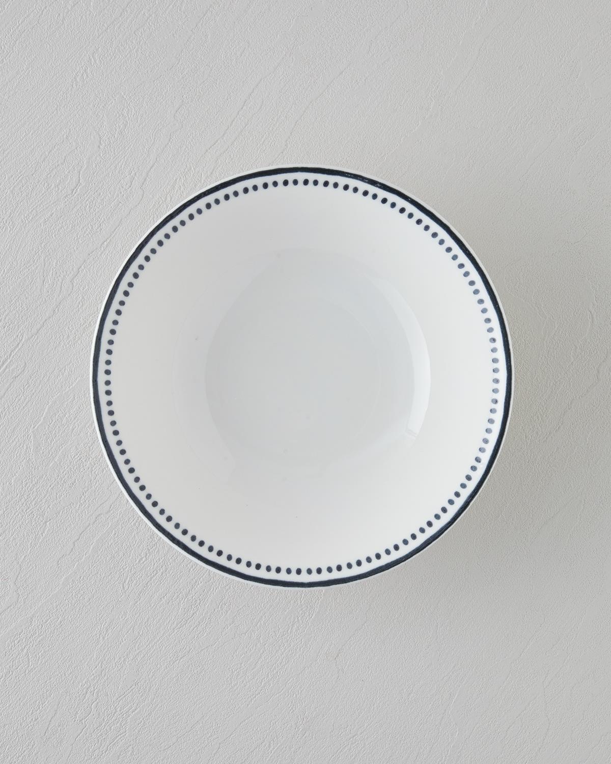 Monarch Porselen Kase 23 cm Siyah - Beyaz