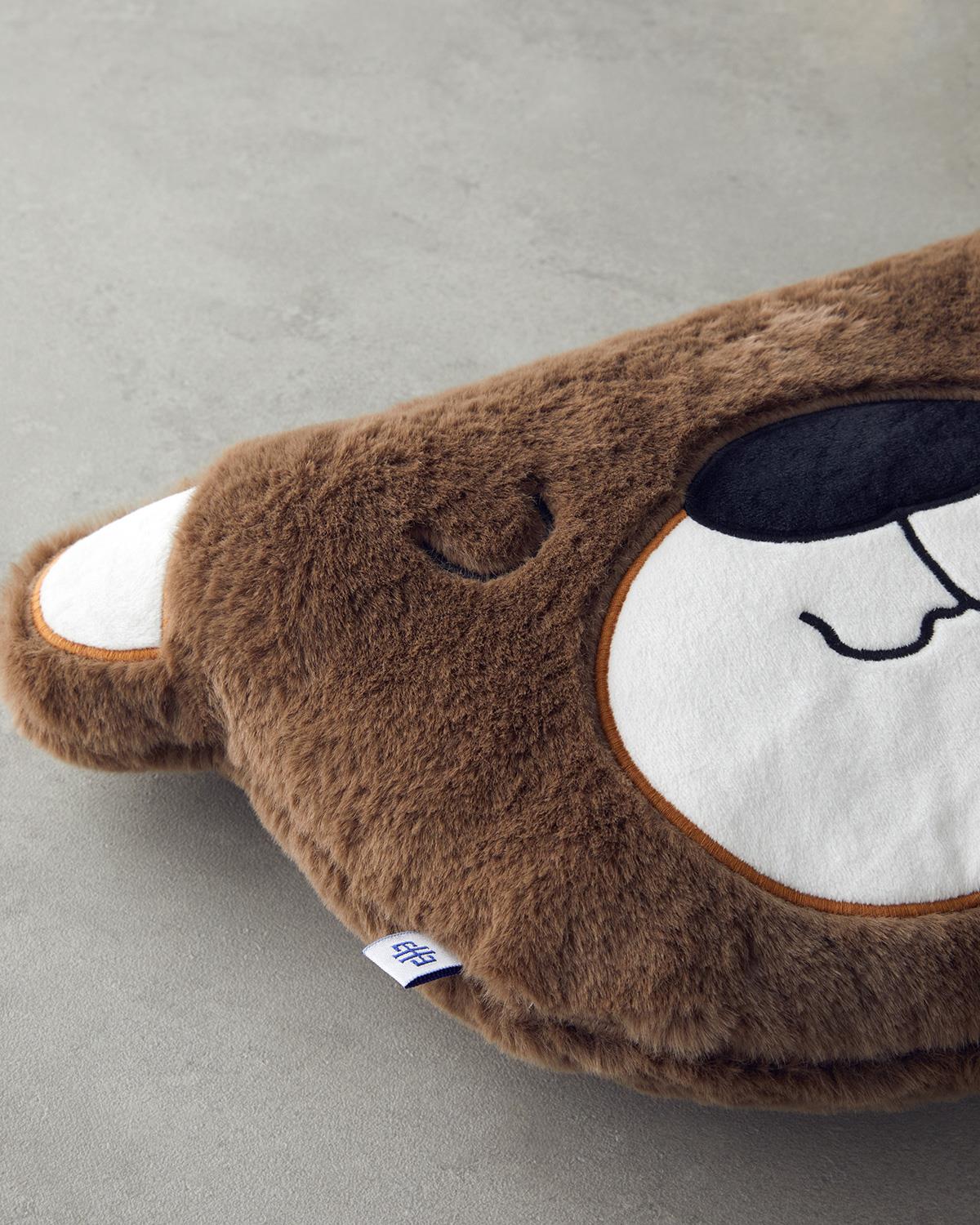 Moonbear Bebe Dekoratif Kırlent 33x26 cm Koyu Kahverengi