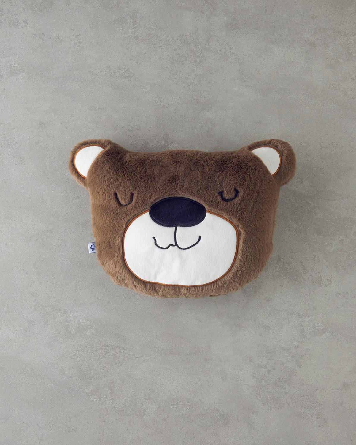 Moonbear Bebe Dekoratif Kırlent 33x26 cm Koyu Kahverengi