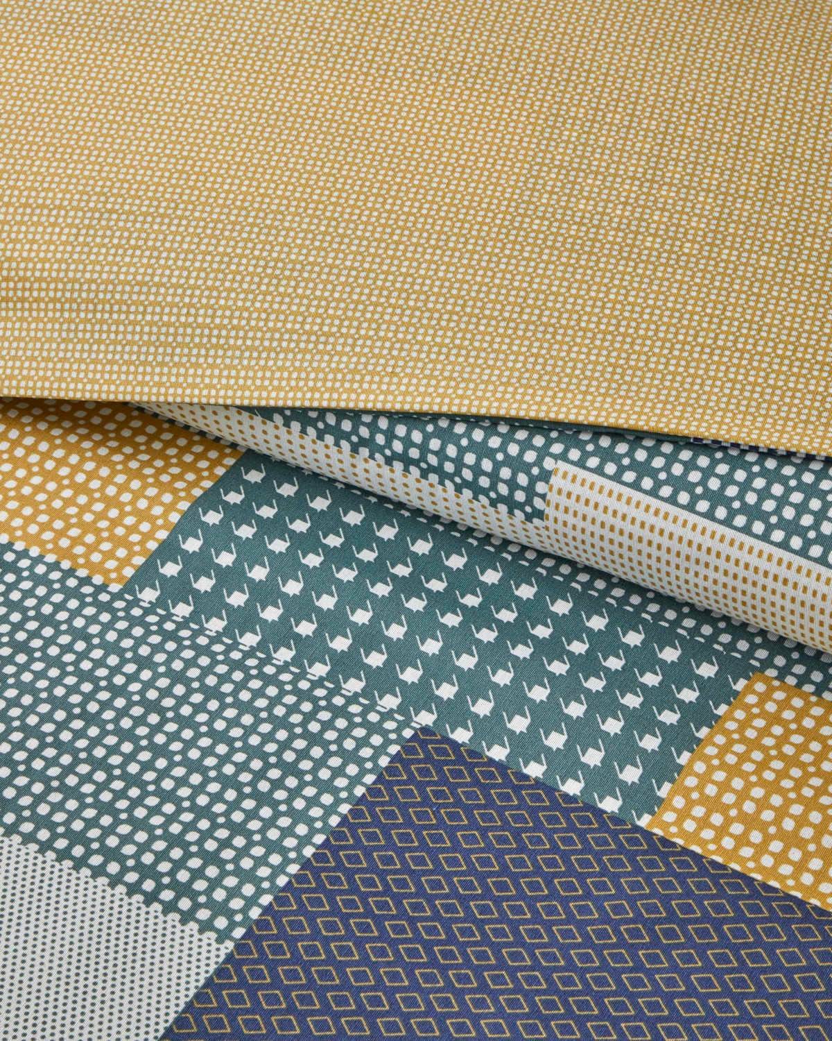 Mosaicca Kolay Ütülenir Çift Kişilik Nevresim Seti 200x220 cm Hardal-Yeşil