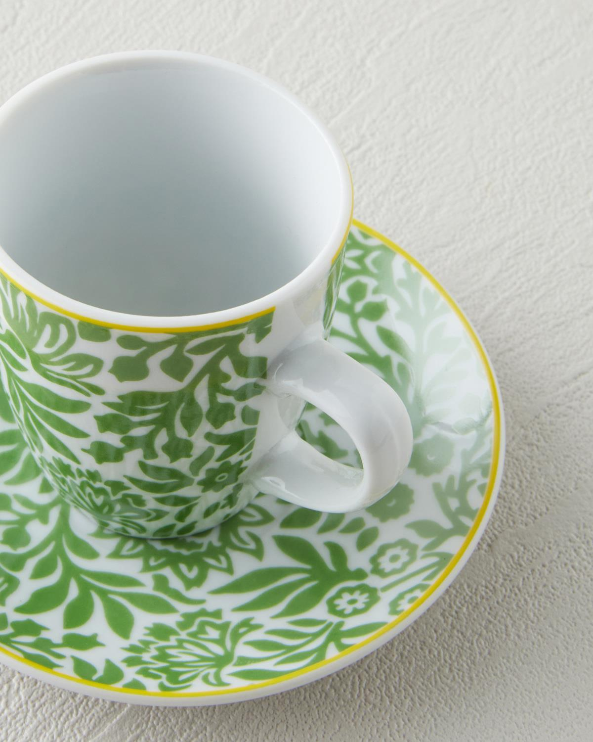 Nami Porselen 4 Parça 2 Kişilik Kahve Fincan Takımı 80 ml Yeşil