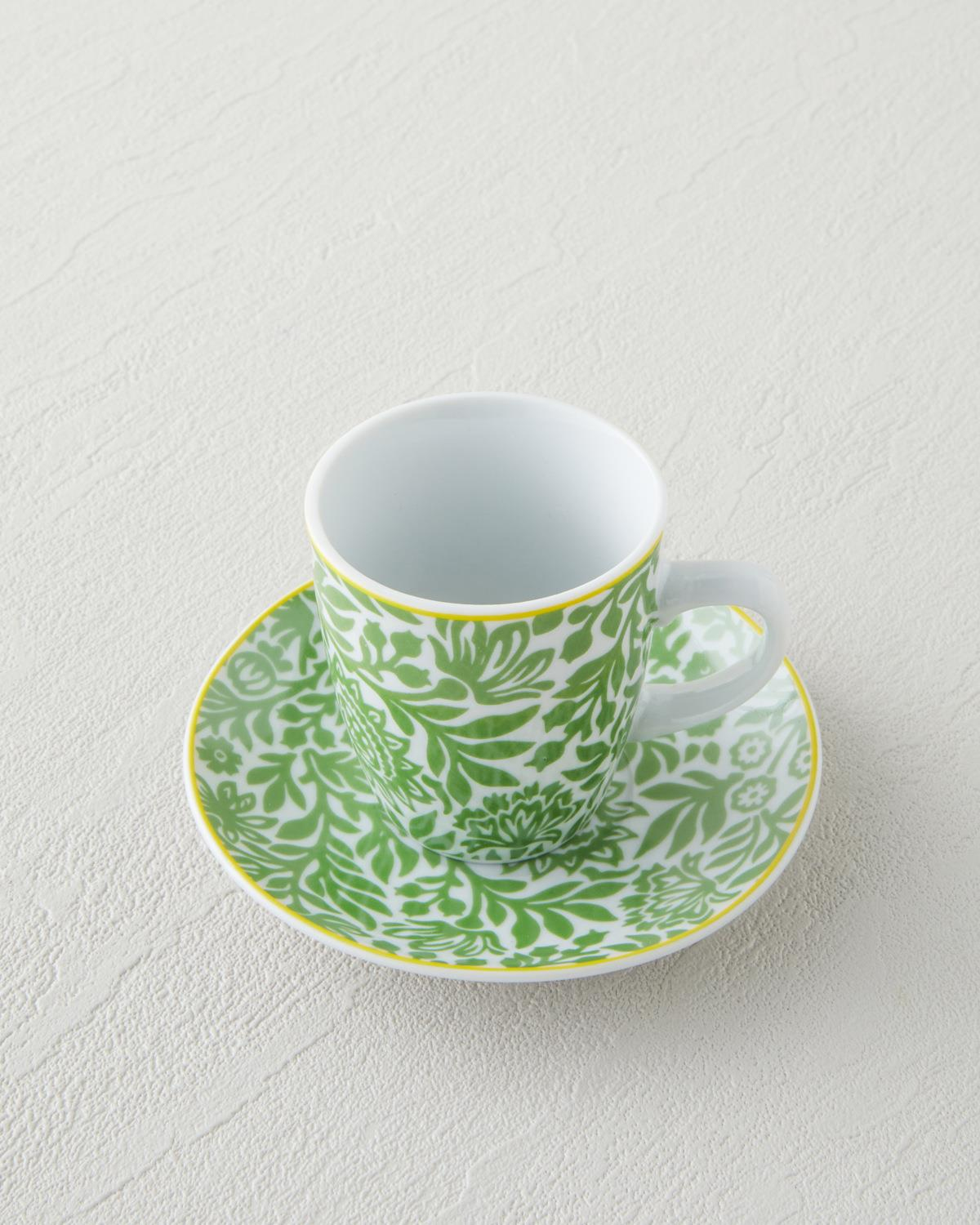 Nami Porselen 4 Parça 2 Kişilik Kahve Fincan Takımı 80 ml Yeşil