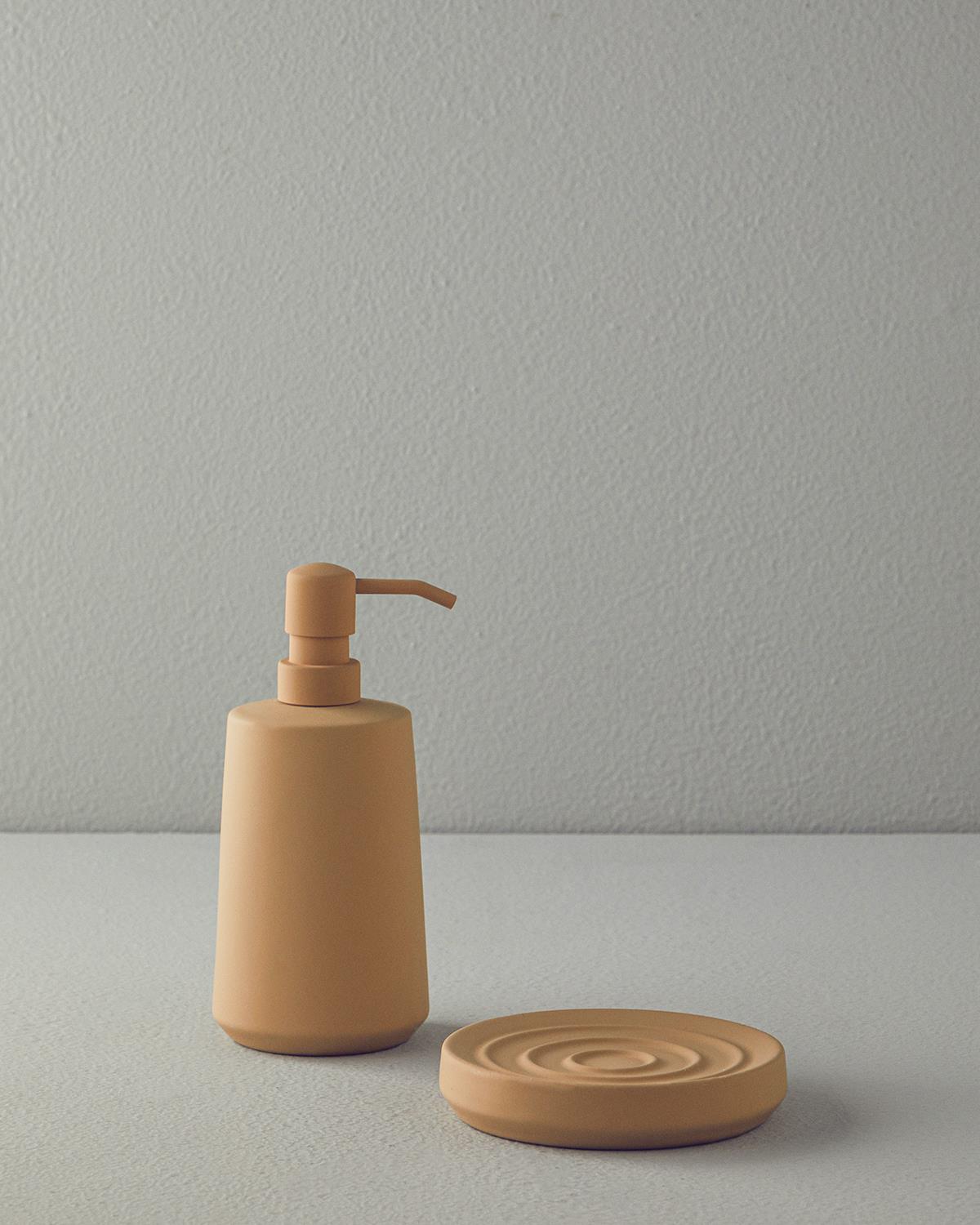Natura Modern Seramik 2'li Banyo Seti Bej