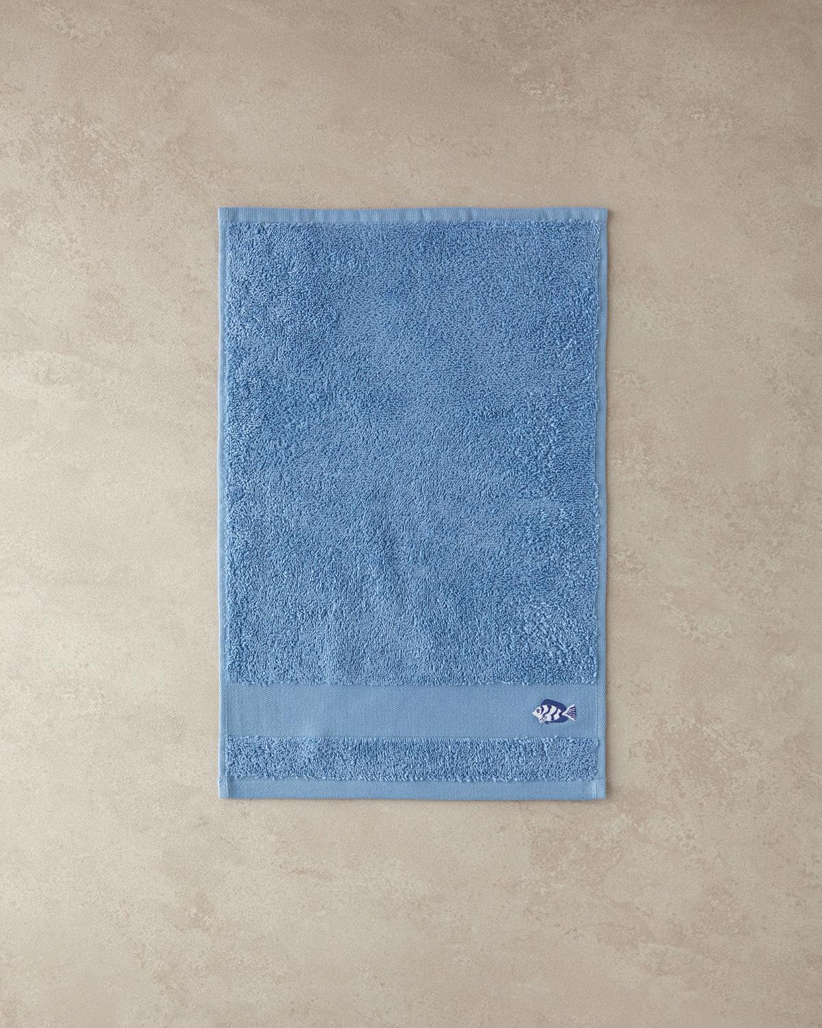 Nemo Pamuklu Nakışlı El Havlusu 30x45 cm Mavi