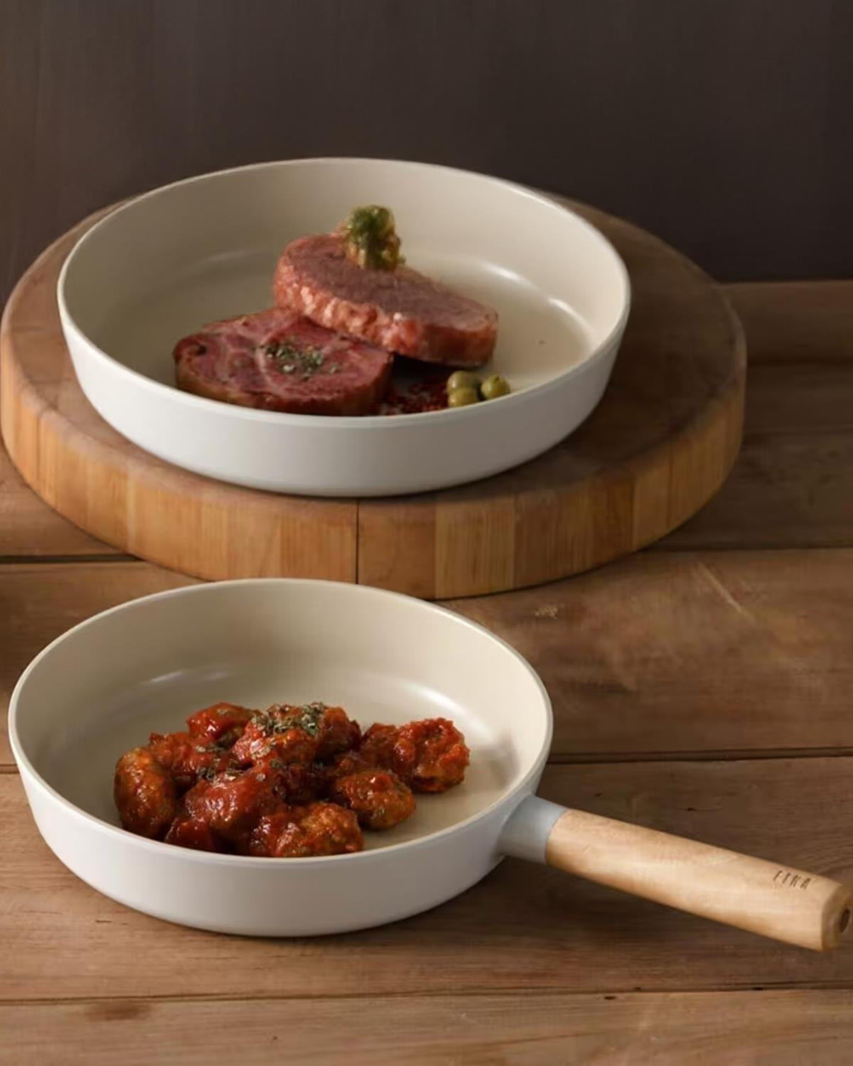 Neoflam Fika Alüminyum Döküm Tava 24 cm Bej