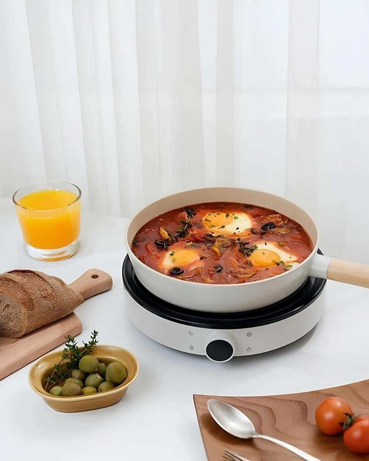 Neoflam Fika Alüminyum Döküm Tava 24 cm Bej