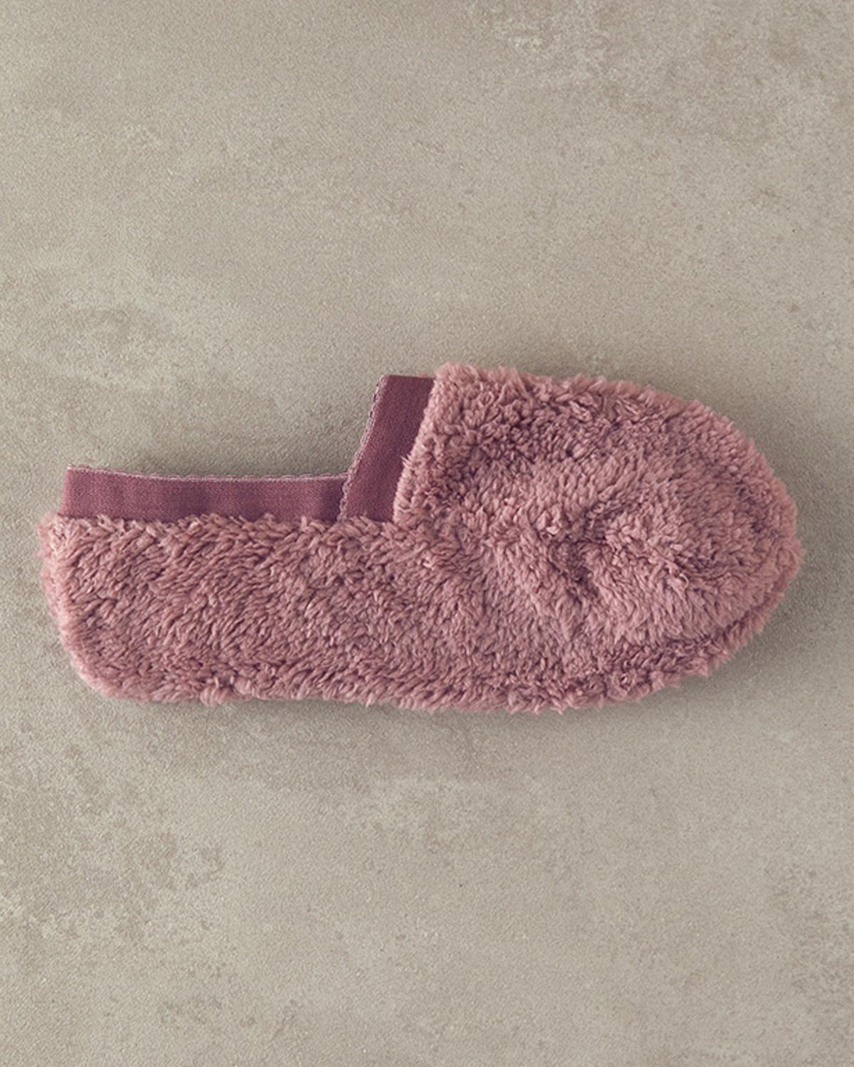 New Soft Kadın Peluş Çorap Gül Kurusu