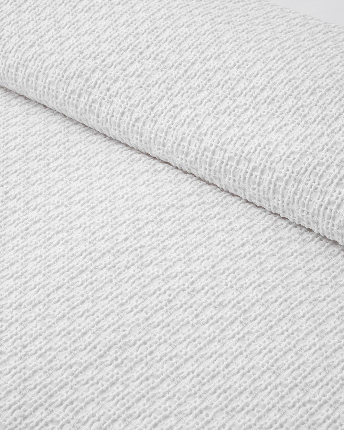 Noble Elegance Jakarlı Fırfırlı Çift Kişilik Pike 200x220 cm Beyaz