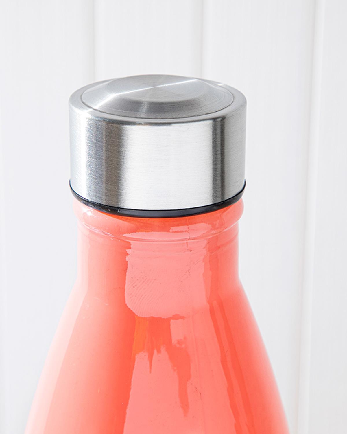 Nora Cam Şişe 1000 ml Beyaz - Pembe
