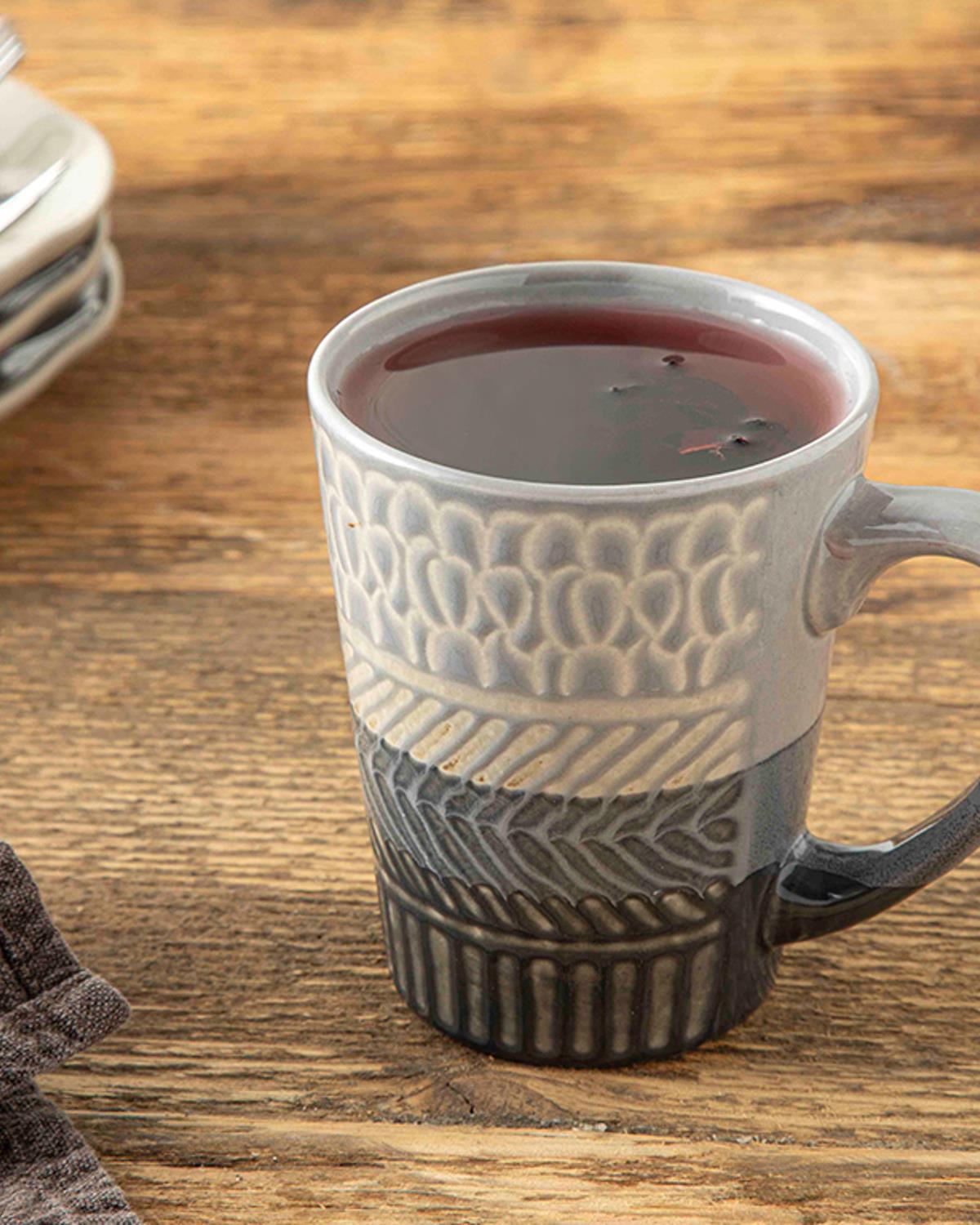Nora Stoneware Kupa 300 ml Koyu Gri