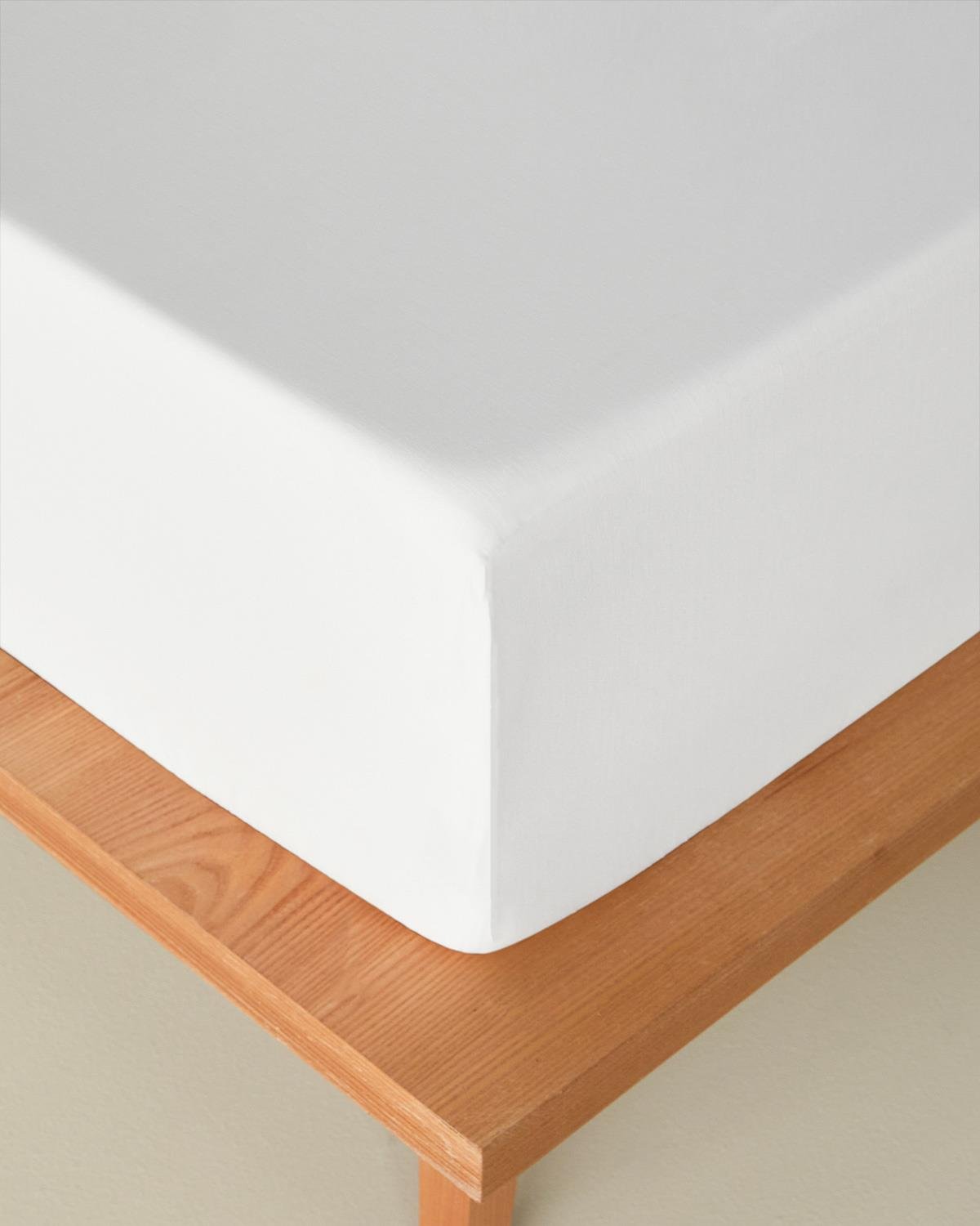 Novella Premium Pamuk Dokulu Tek Kişilik Lastikli Çarşaf 100x200 cm Beyaz