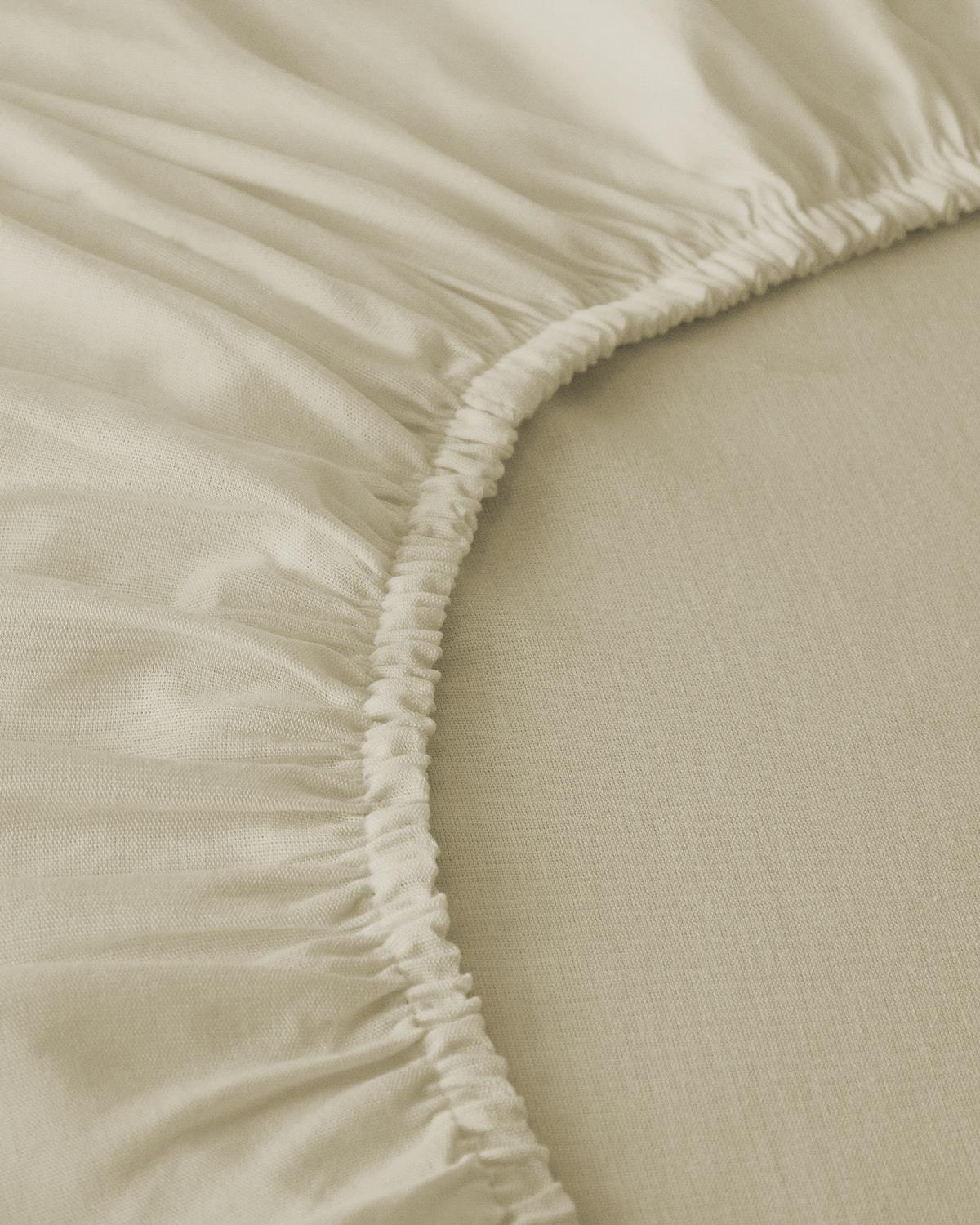 Novella Premium Soft Cotton Çift Kişilik Lastikli Çarşaf 160x200 cm Krem