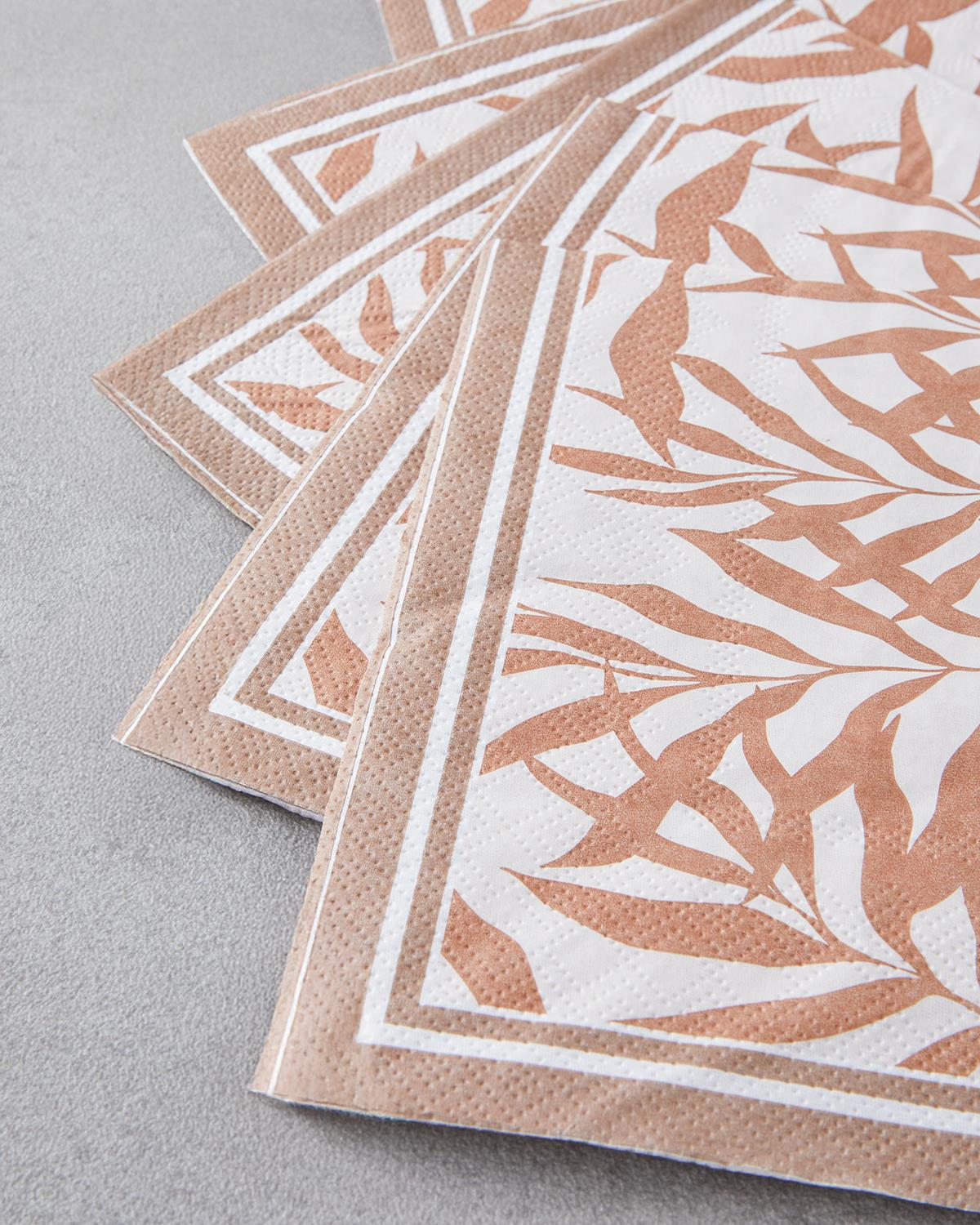 Nutmeg Kağıt 20'li Kağıt Peçete 33x33 cm Kahverengi